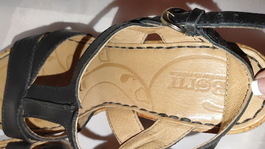 Born Born Bernese Cage Wedge Sandal Size 6M Size US 6 / IT 36 - 7 Thumbnail
