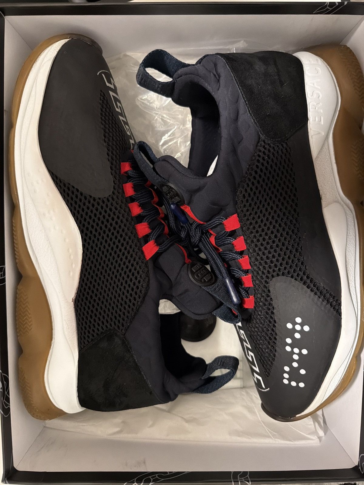 Versace Versace Cross Chainer Sneakers – Black/Red size 13 Size US 13 / EU 46 - 16 Thumbnail