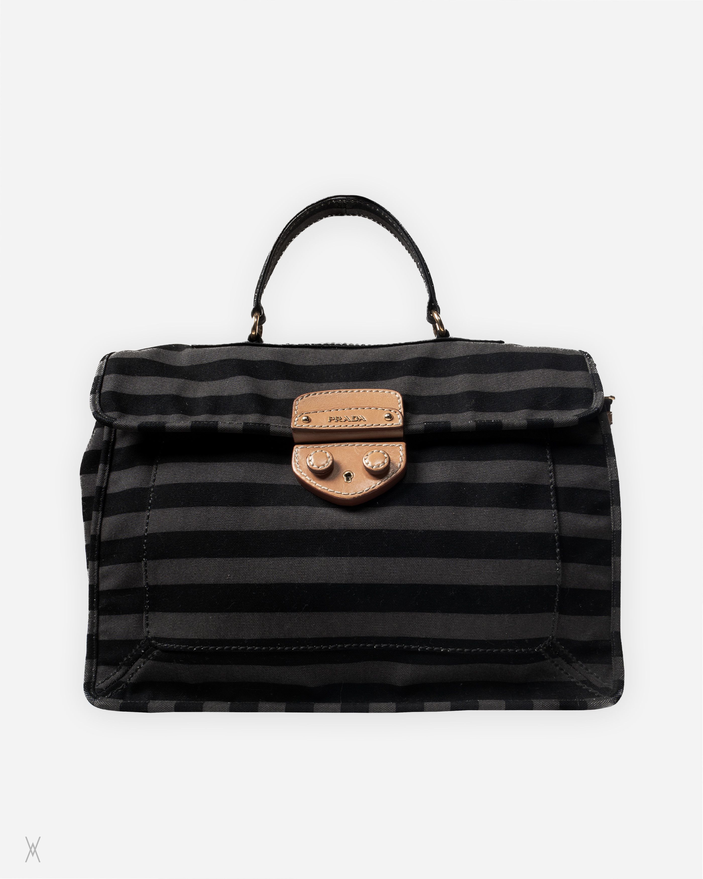 Prada Prada s/s 2011 Canapa Stripe Messenger Bag Size ONE SIZE - 1 Thumbnail