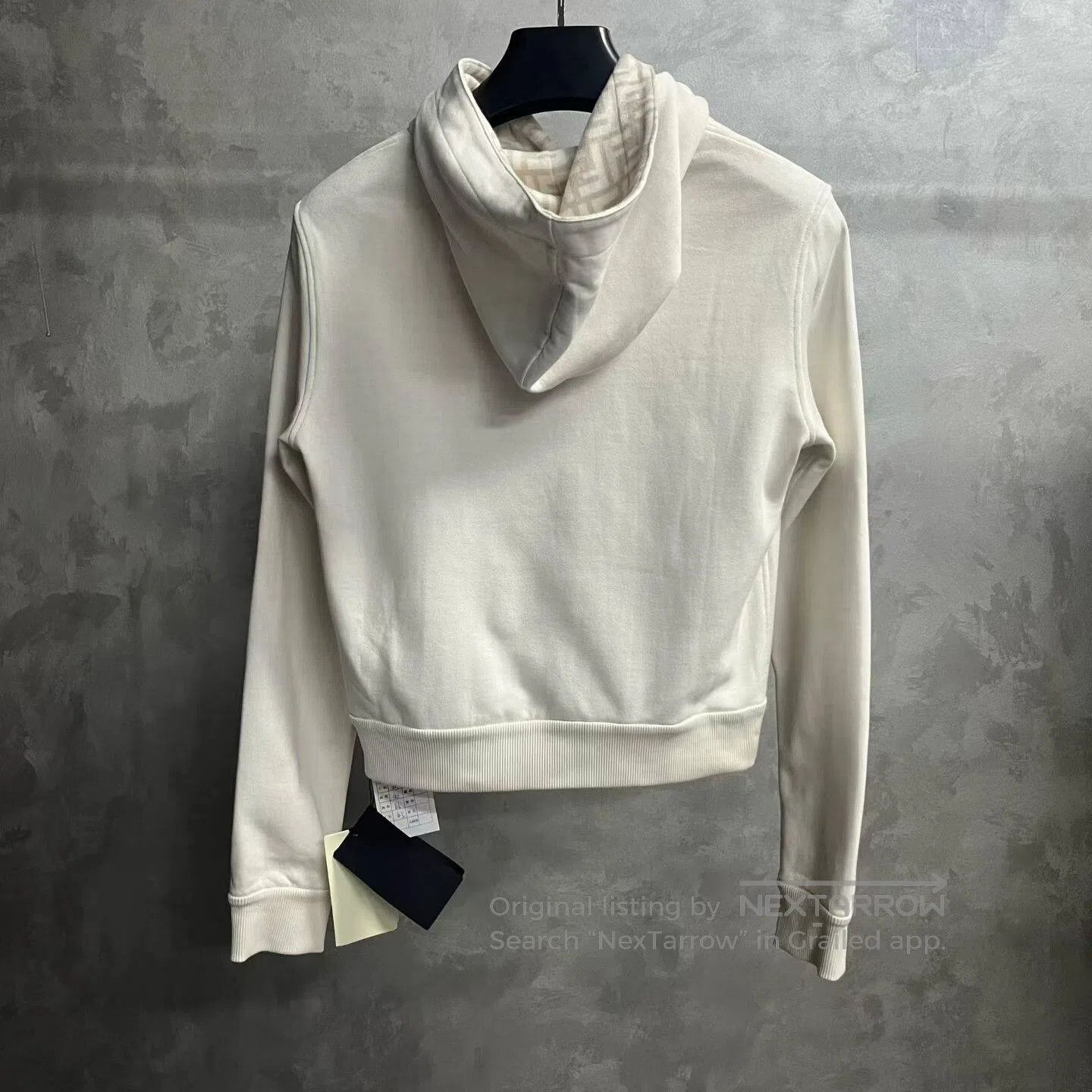 Fendi FENDI Logo-printed hooded casual hoodie| Size XS / US 0-2 / IT 36-38 - 6 Thumbnail