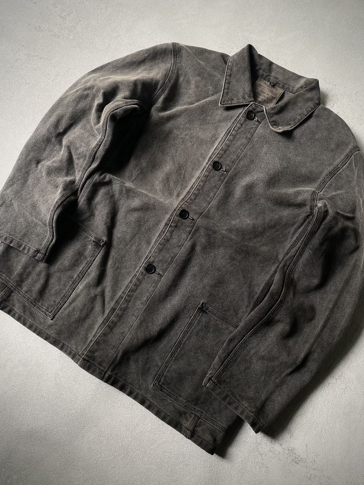 Japanese Brand Rip Van Winkle japan black washed chore jacket Size US M / EU 48-50 / 2 - 2 Thumbnail