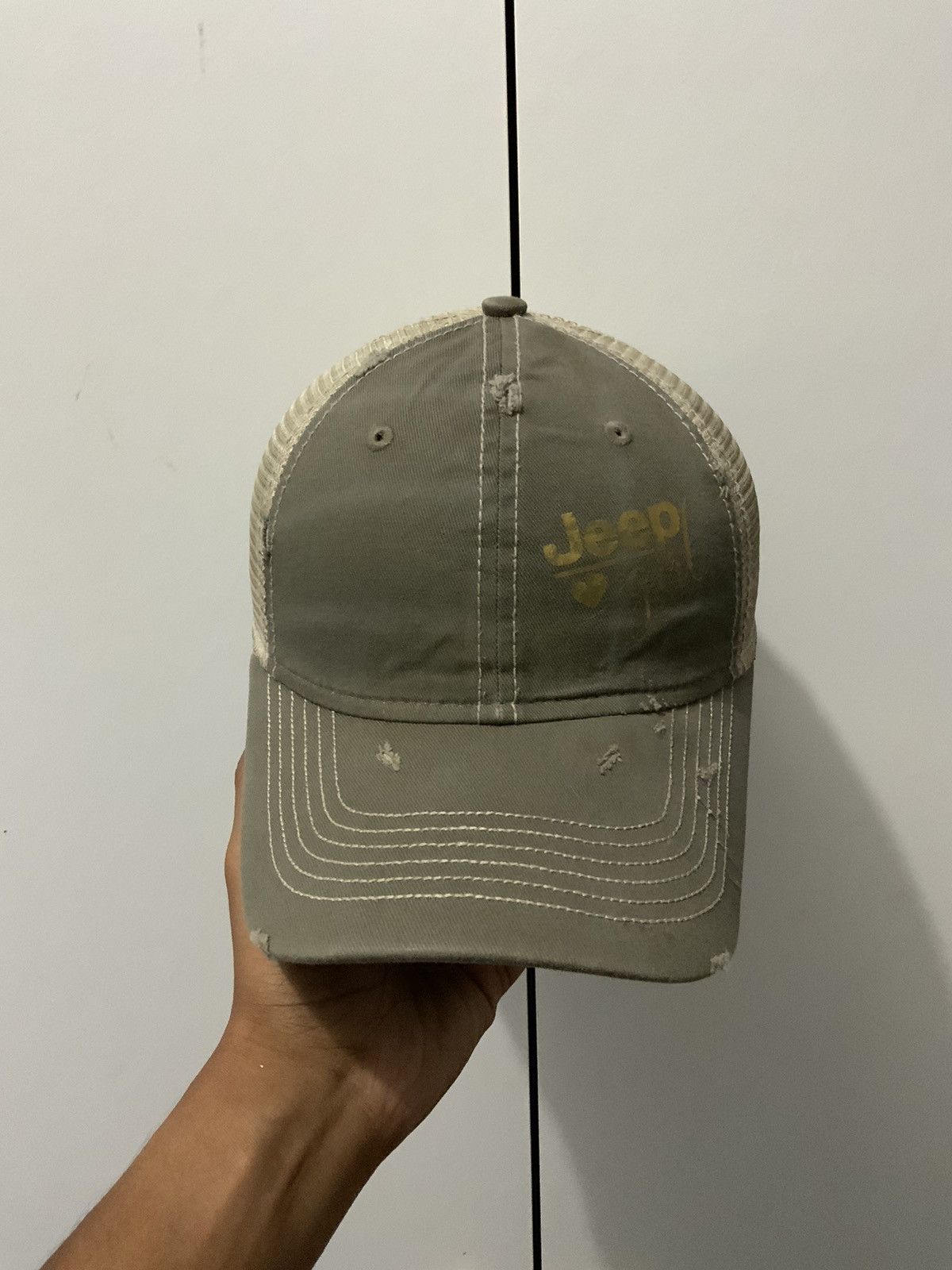 Hat Club SpostMan Jeep Girl Distressed Fade Trucker Hat Size ONE SIZE - 5 Thumbnail