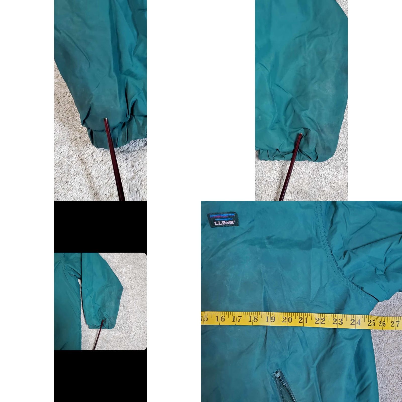 Vintage VINTAGE 90s L.L. Bean Bomber Jacket Teal Blue Fleece Lined Full Zip Distressed Mens Size L Size US L / EU 52-54 / 3 - 8 Thumbnail