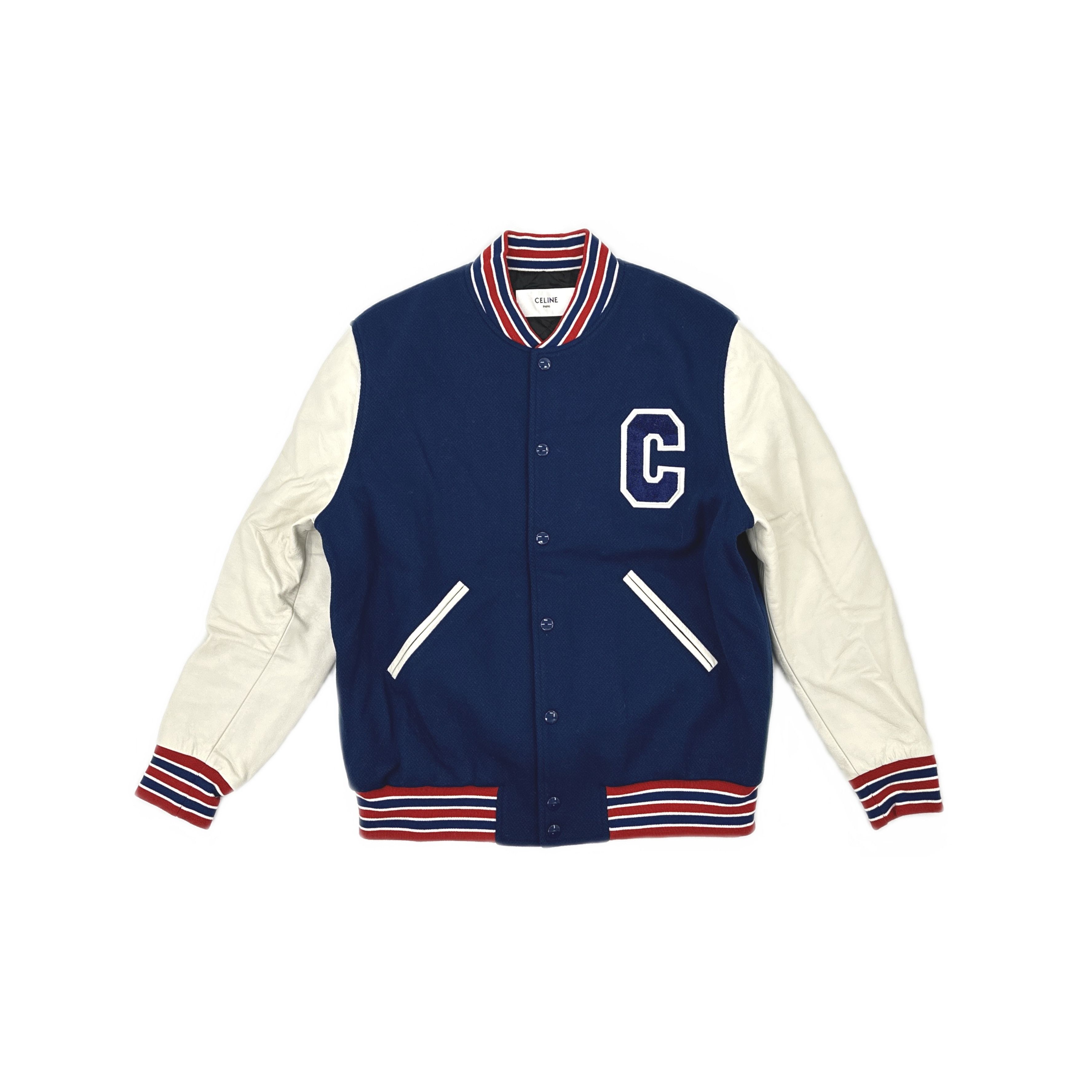 Celine Celine Logo Wool Leather Varsity Jacket Size 36 Size XS / US 0-2 / IT 36-38 - 1 Thumbnail