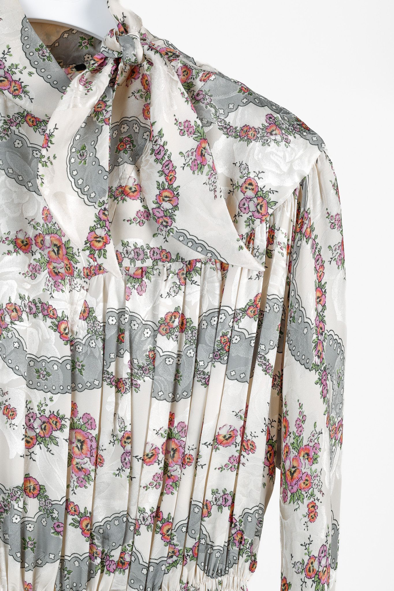 Isabel Marant Isabel Marant Josephine Antique Floral-Print Tie-Neck Dress Size M / US 6-8 / IT 42-44 - 5 Thumbnail