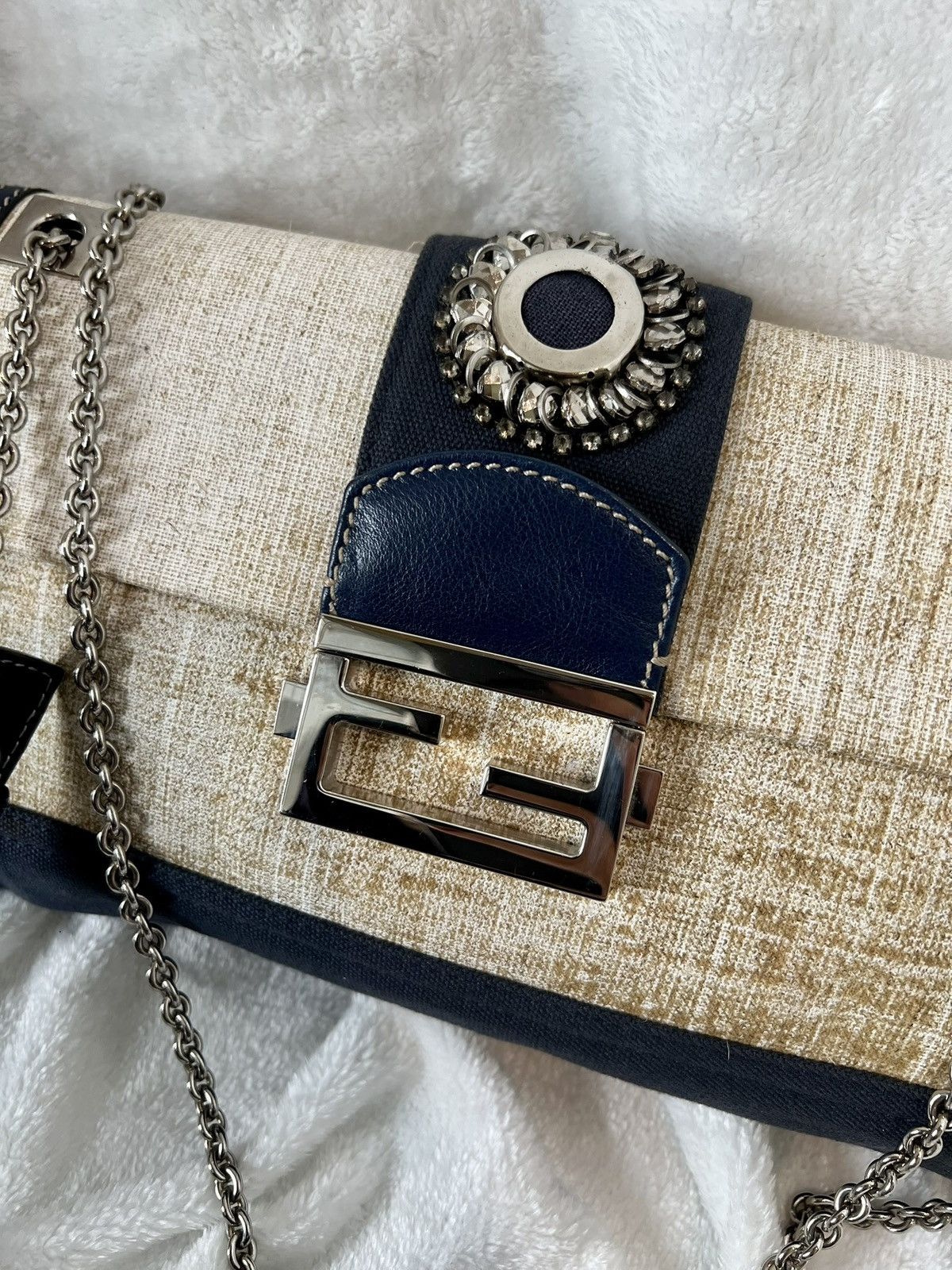 Fendi Fendi Embellished Canvas Baguette Size ONE SIZE - 5 Thumbnail