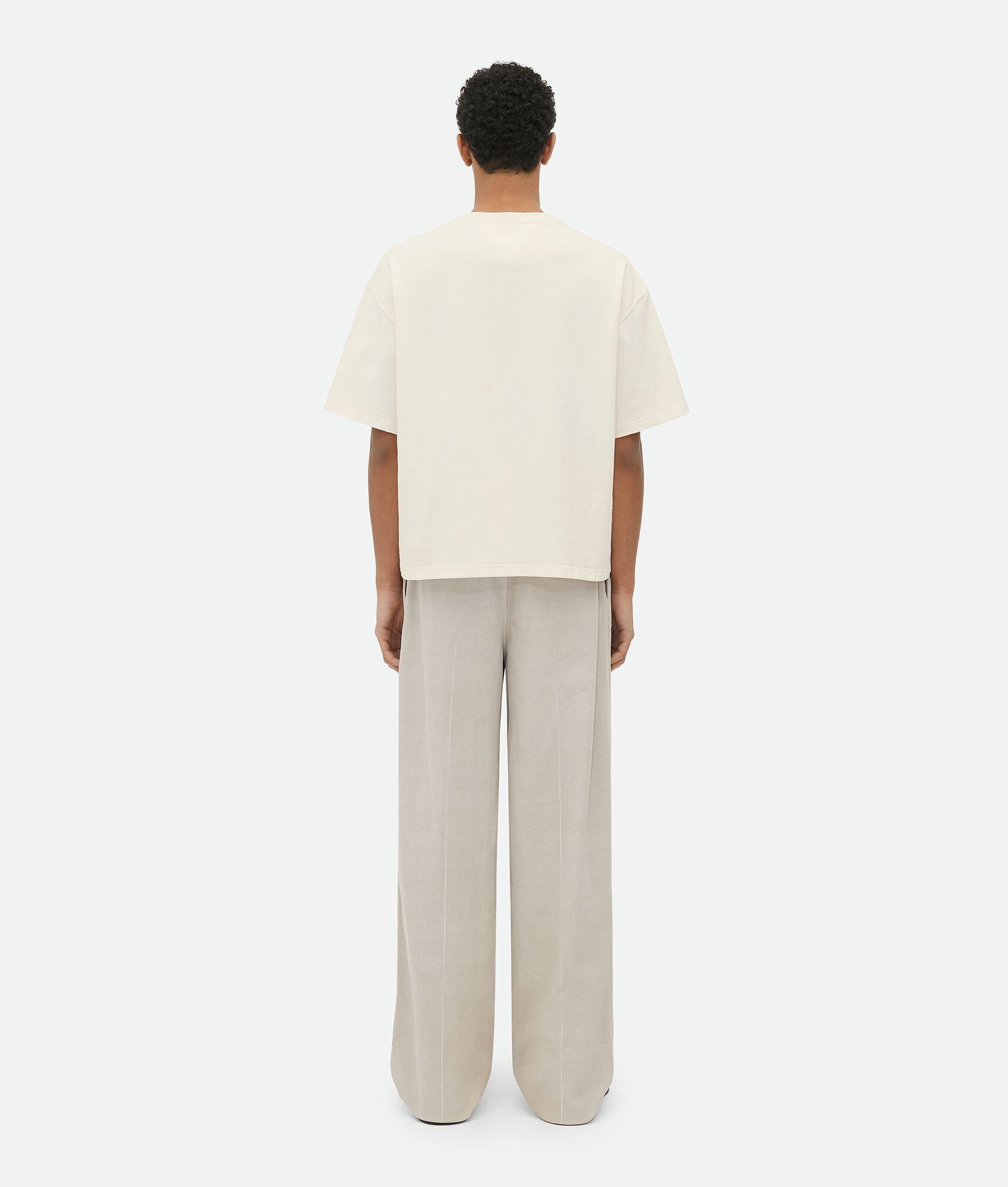 Bottega Veneta o1n1vont1224 Relaxed Fit Heavy Jersey T-Shirt in Chalk Size US L / EU 52-54 / 3 - 3 Thumbnail