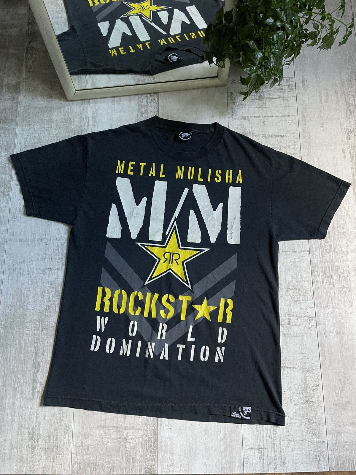 Metal Mulisha Vintage 00’s Metal Mulisha Rockstar Word Domination T-Shirt Size US L / EU 52-54 / 3 - 1 Thumbnail