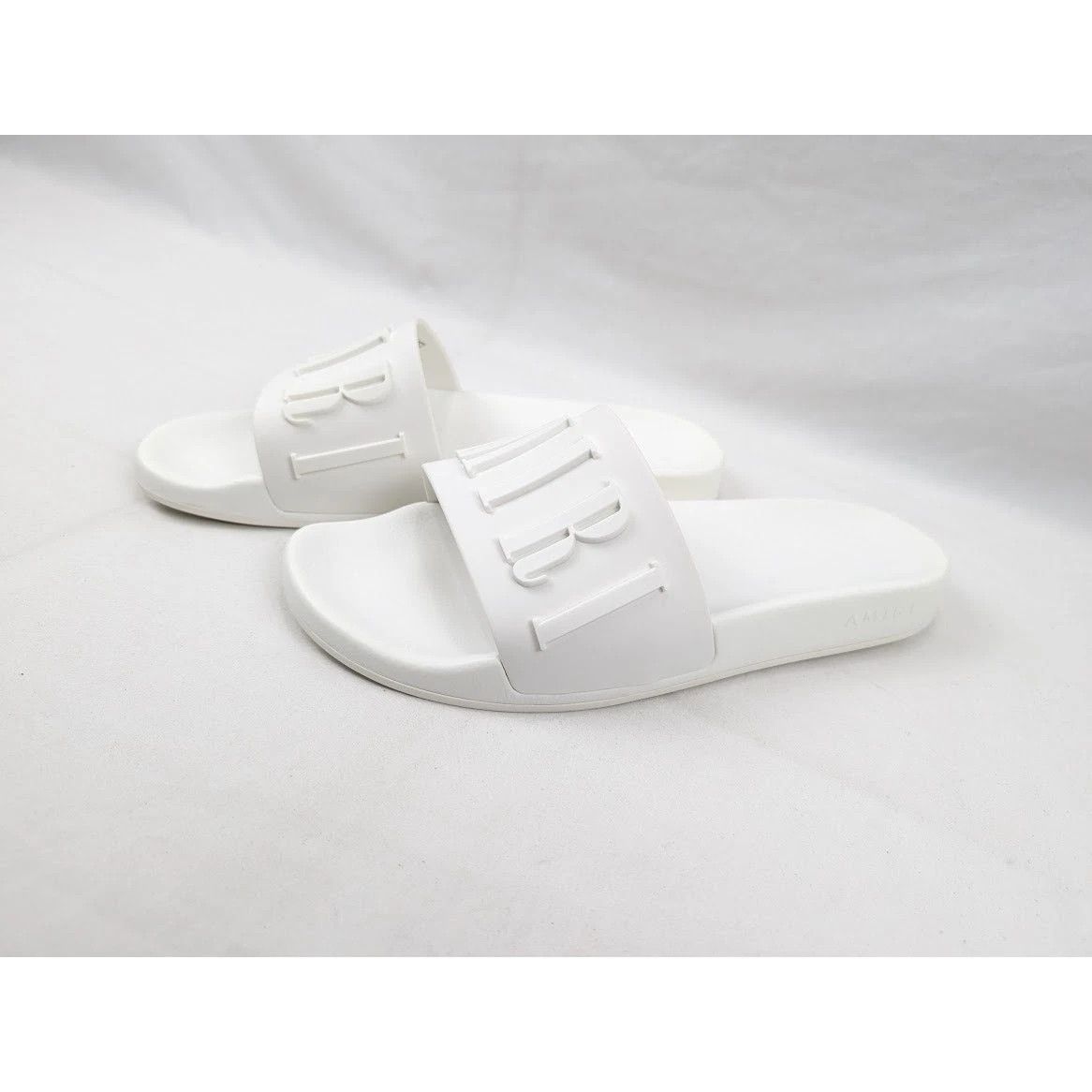 Amiri o1rshd1 Q:7 / Logo Pool Slide in White 43 Size US 10 / EU 43 - 14 Thumbnail