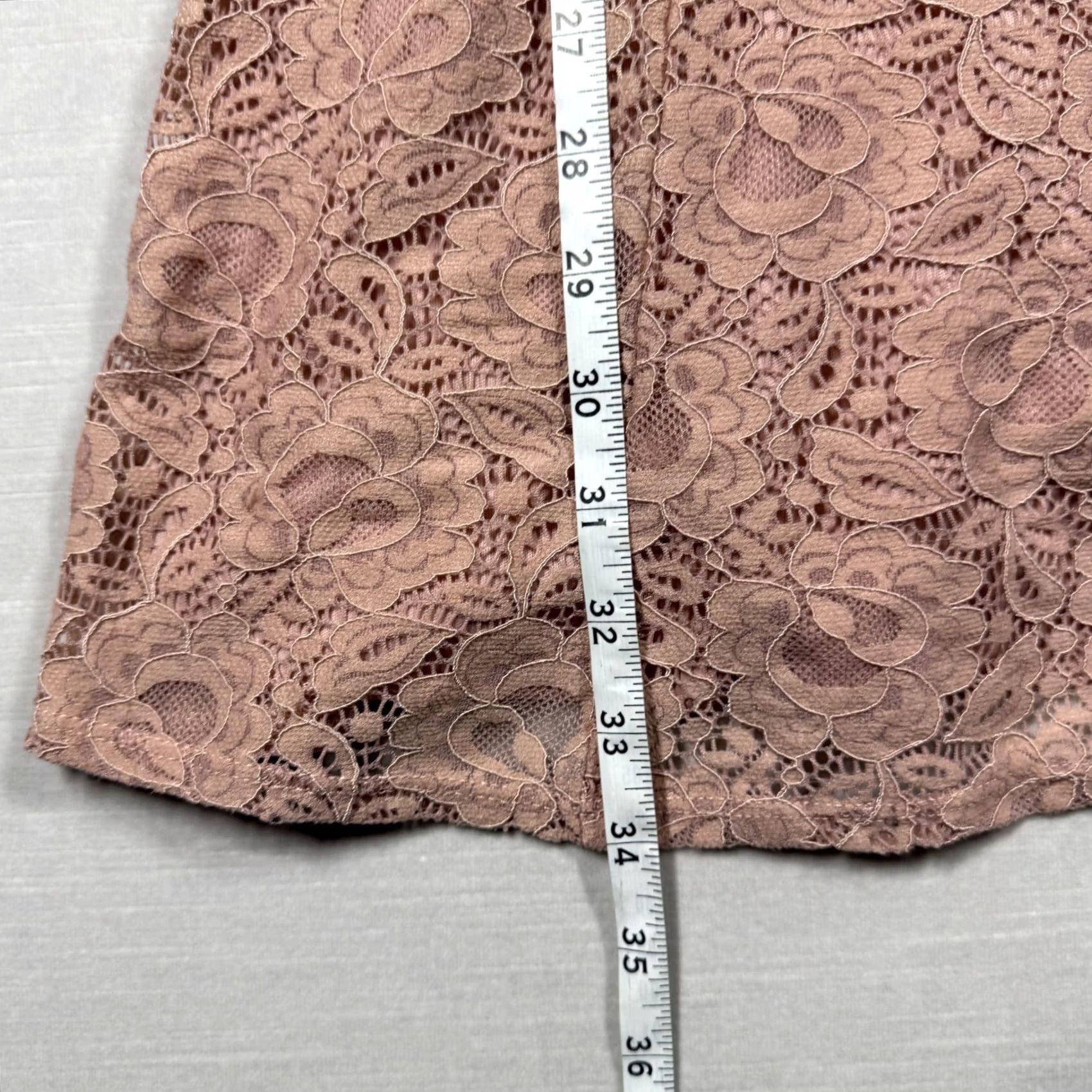 Vintage Speechless Dress Womens M Pink Lace Romantic Bow Pockets Mini Spring Easter Size M / US 6-8 / IT 42-44 - 6 Thumbnail