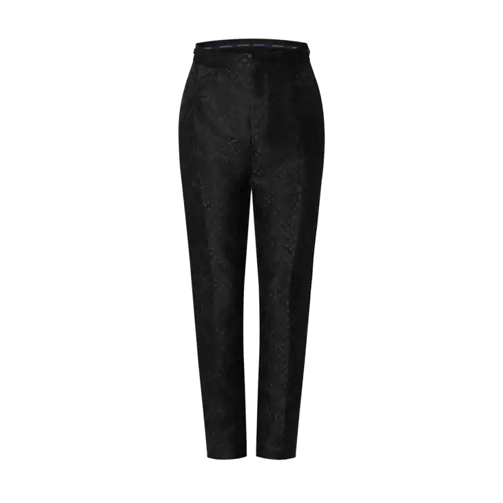 Louis Vuitton Silk Blend Cigarette Trousers - 52 L Size 52L - 1 Thumbnail