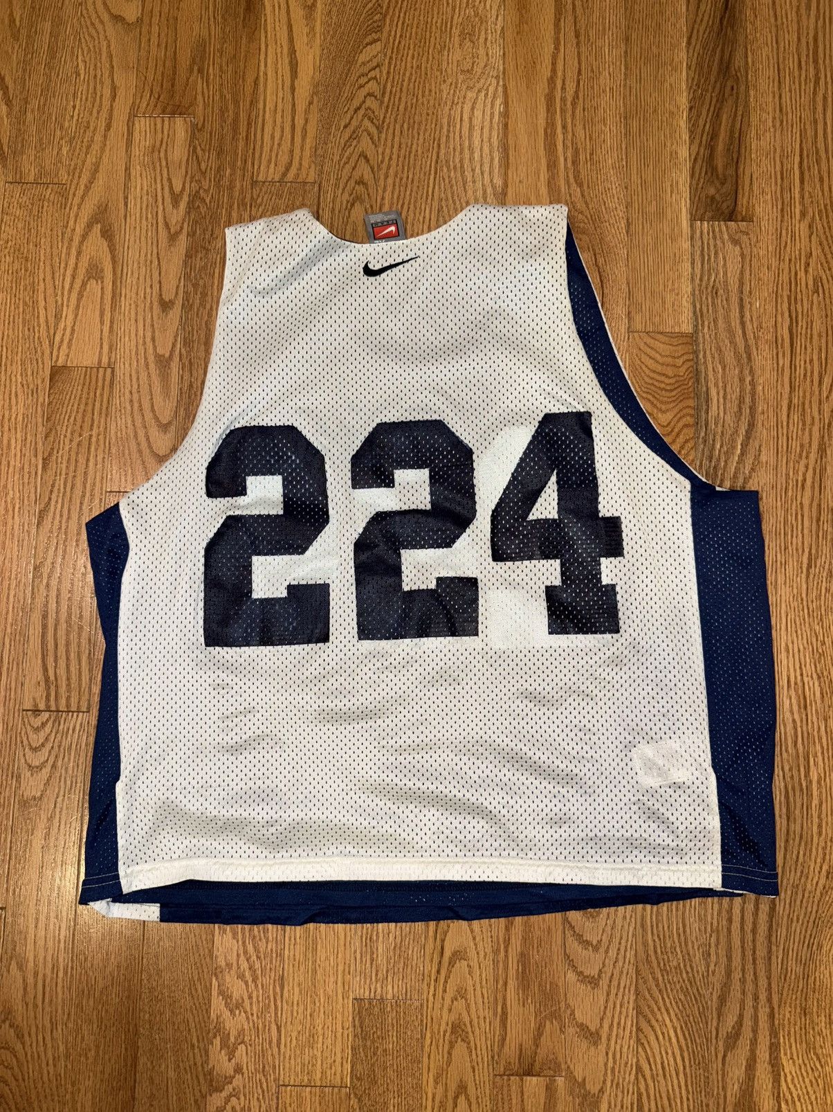 Nike Blue/White Reversible Mens Lacrosse “224” Jersey Size US XL / EU 56 / 4 - 4 Thumbnail