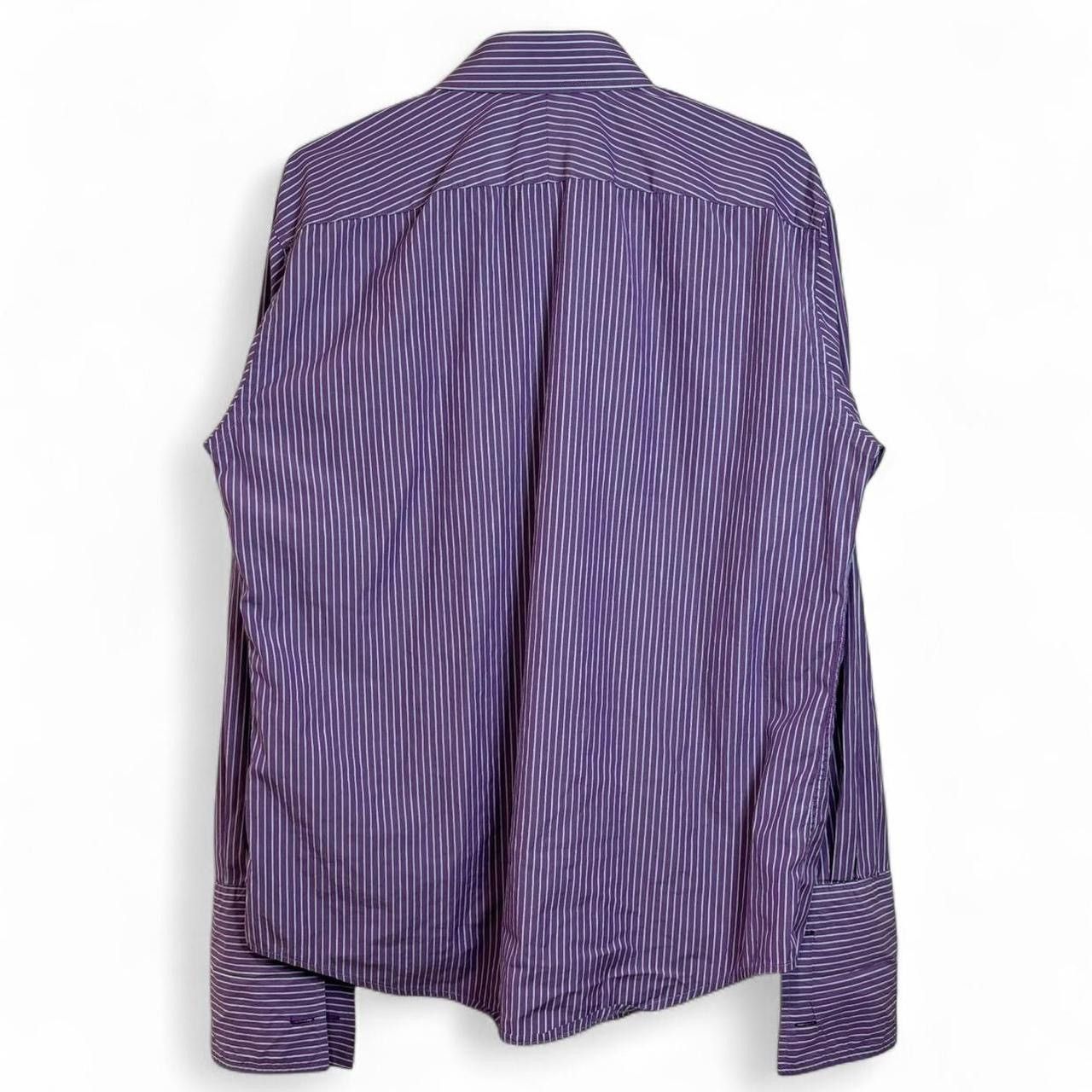 Paul Smith × Vintage Vintage Paul Smith Striped Purple Button-Up Shirt Size US L / EU 52-54 / 3 - 7 Thumbnail