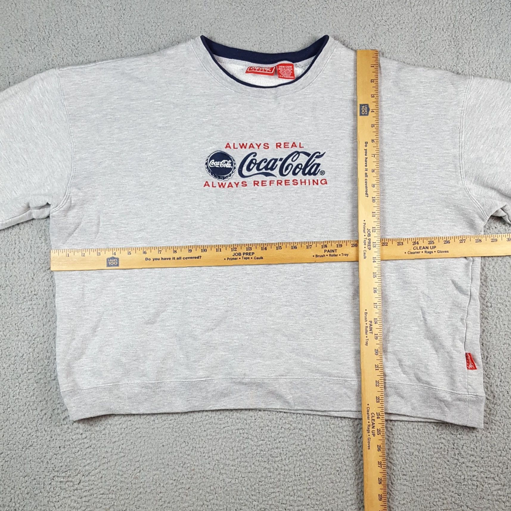 Vintage VINTAGE Coca-Cola Coke Soda 2XL Oversized Pullover Crewneck Sweatshirt, 90s Y2K, Gray, Cotton Blend, Wool? (No new info) Size US XXL / EU 58 / 5 - 6 Thumbnail
