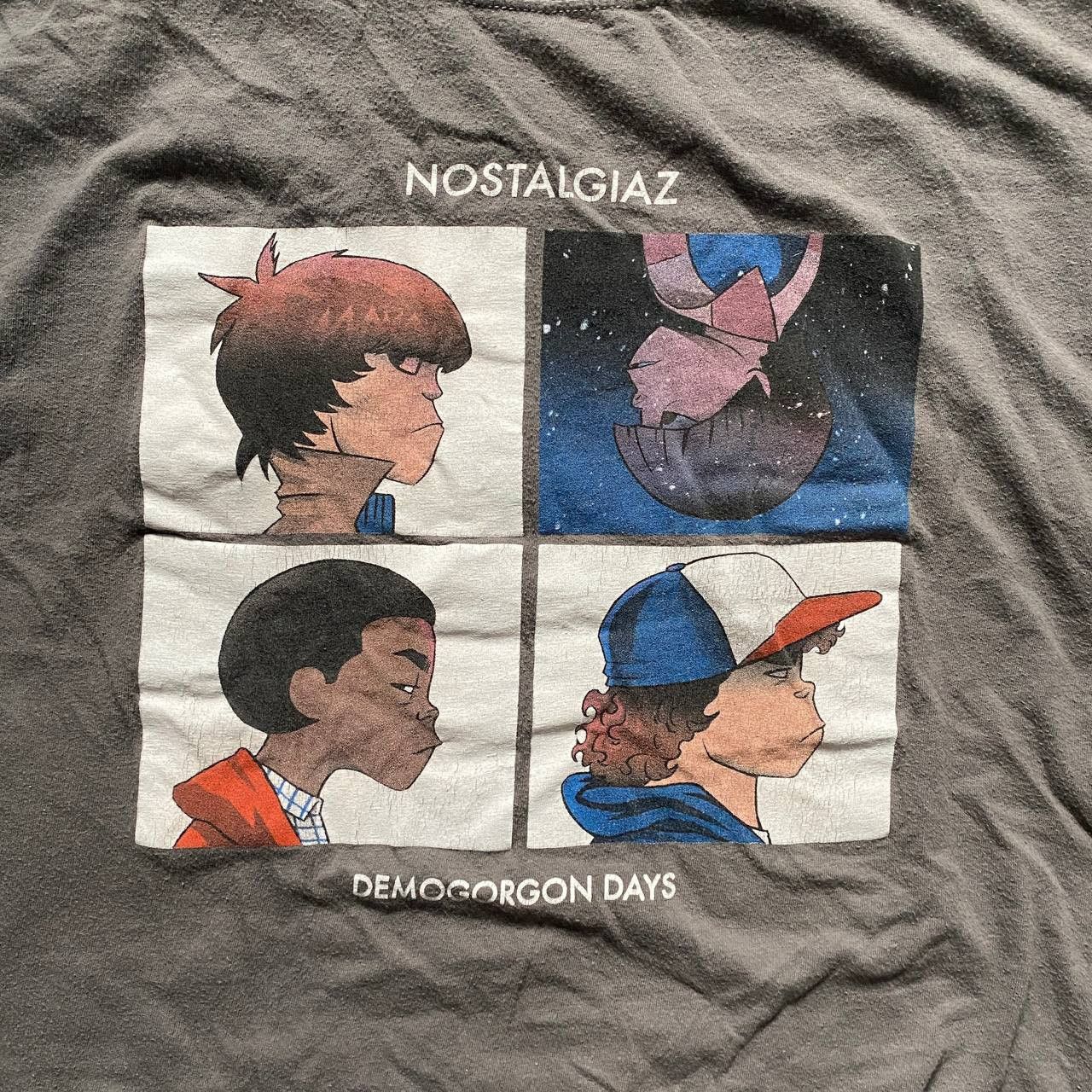 Vintage VINTAGE Y2K STRANGER THINGS PARODY GORILLAZ HUMOR TEE 181 Size US XL / EU 56 / 4 - 2 Thumbnail