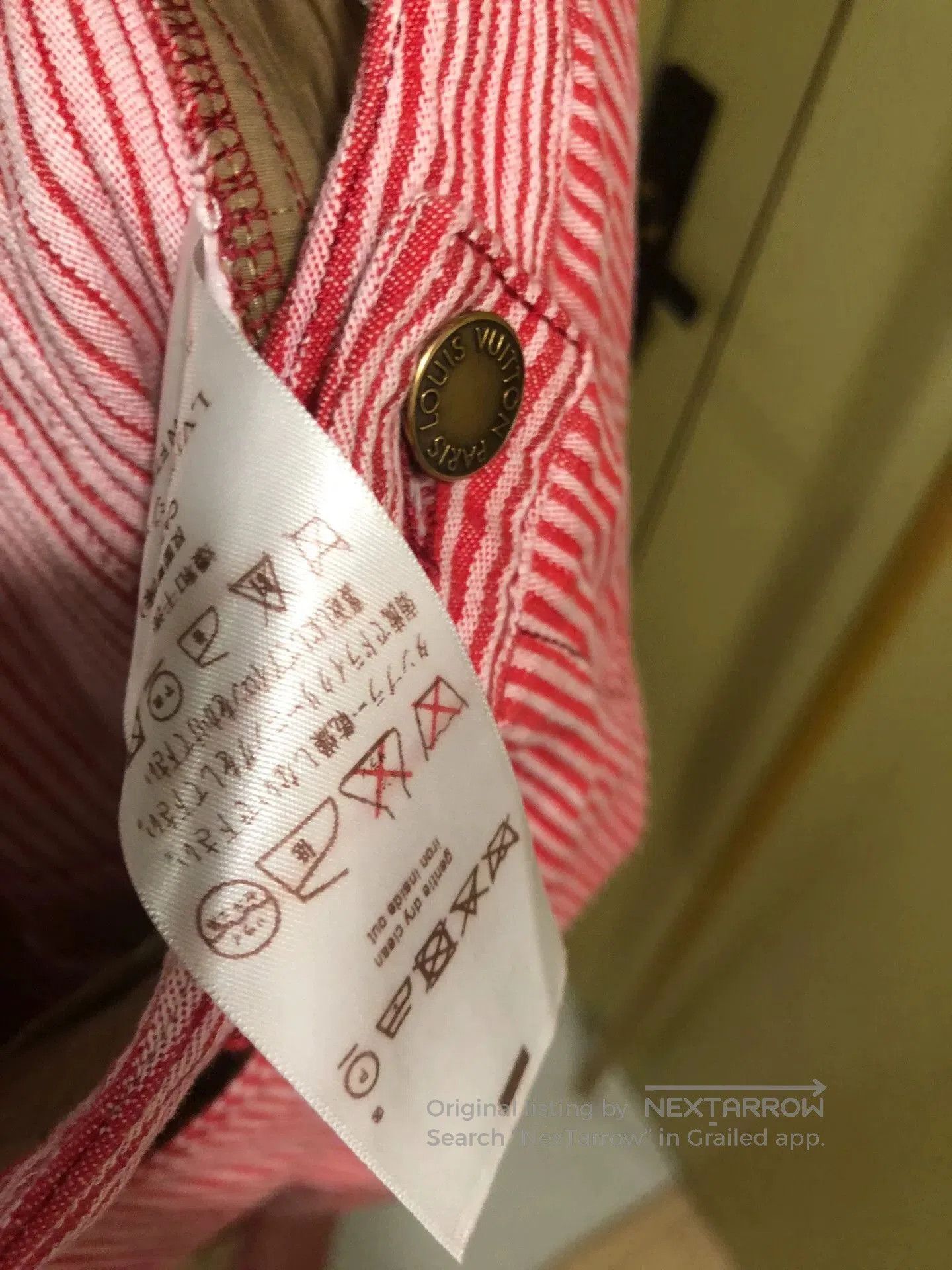 Louis Vuitton Louis Vuitton Red and White Striped Pants. Size 39" - 8 Thumbnail