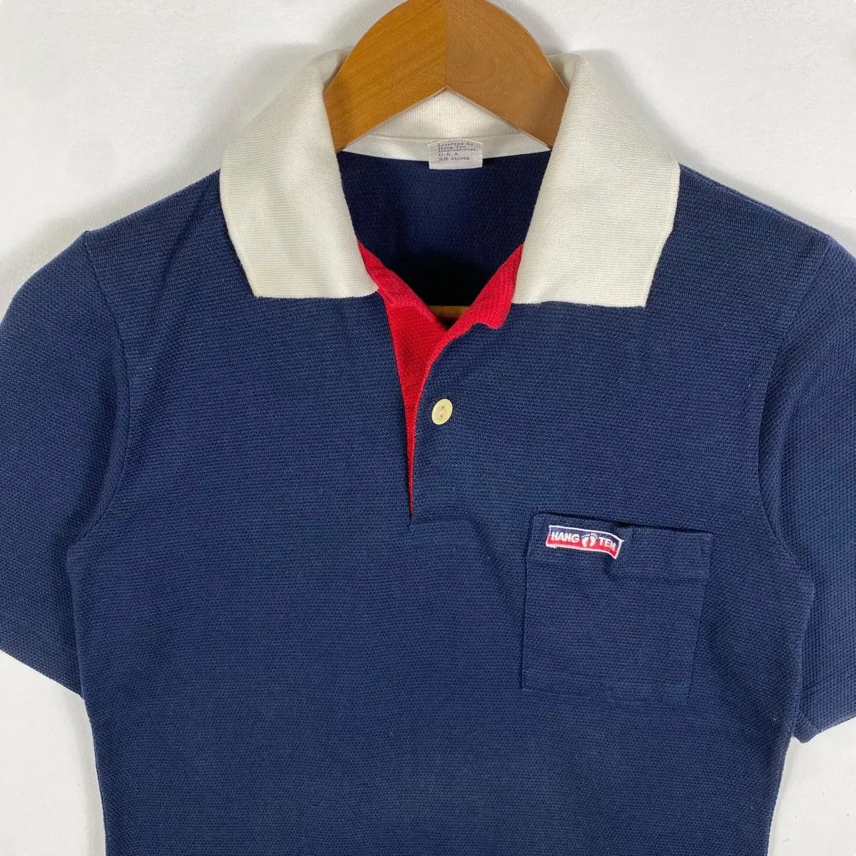 Hang Ten Vintage 80's HANG TEN Pocket Polo Shirt Medium Size Size US M / EU 48-50 / 2 - 2 Thumbnail