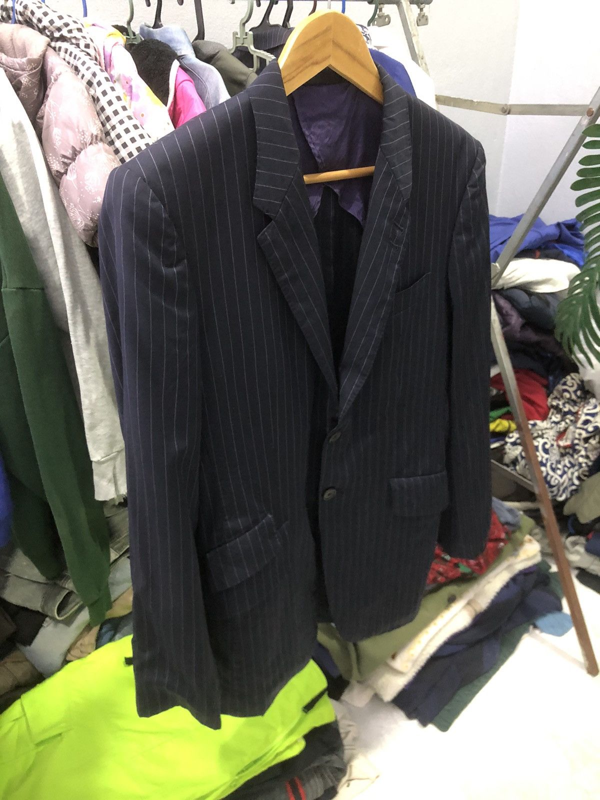 Cerruti 1881 × Paul Smith Paul Smith x Cerruti 1881 stripe blazer single breasted Size 38R - 3 Thumbnail