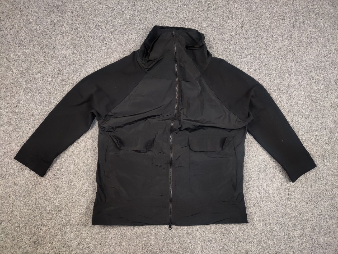 Japanese Brand ZEITLOS by Luana Design Black Oversized Zip Light Jacket Size M / US 6-8 / IT 42-44 - 10 Thumbnail