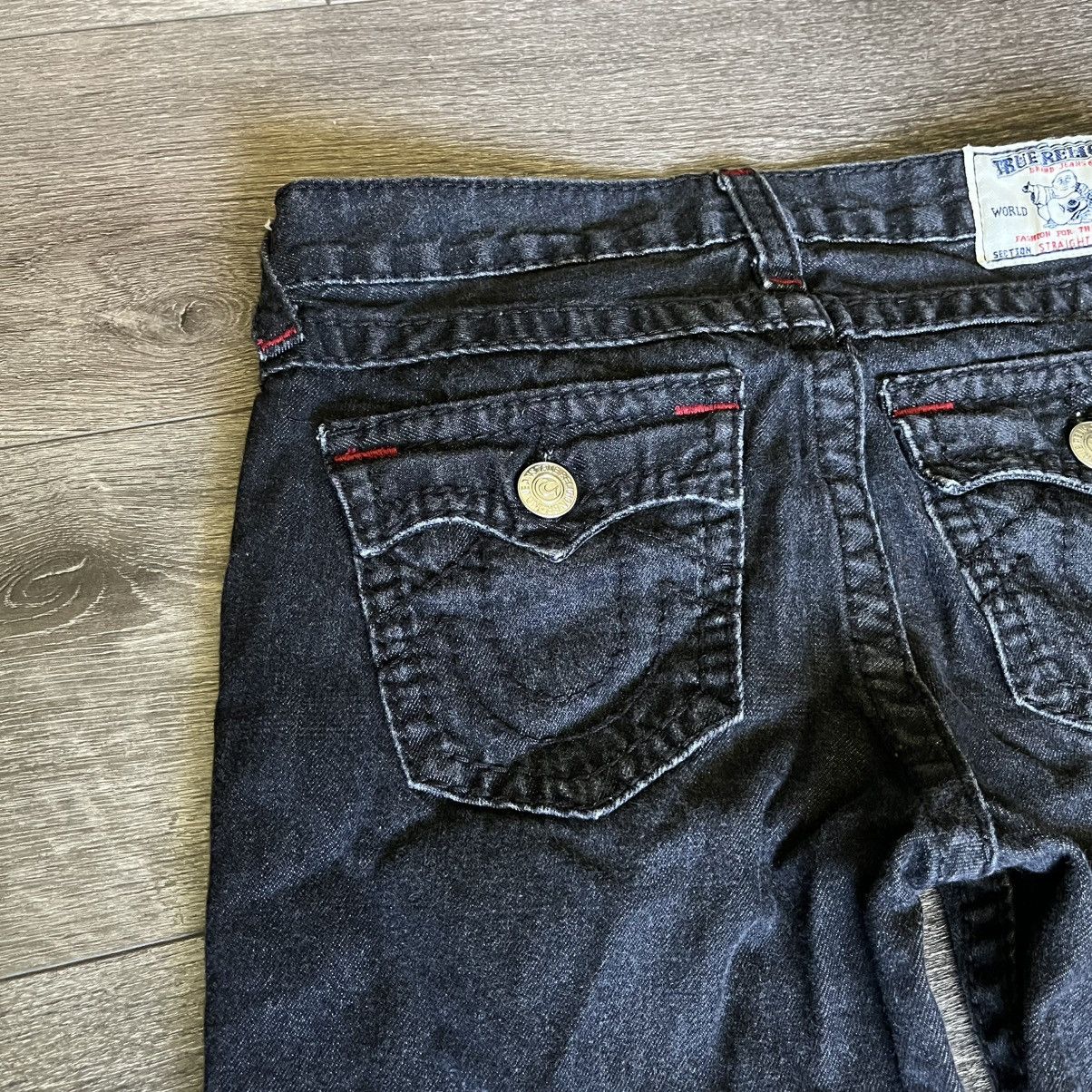 True Religion × Vintage Vintage Y2K 2000s True Religion Straight Flap Denim Jeans 14 Size 28" / US 6 / IT 42 - 4 Thumbnail