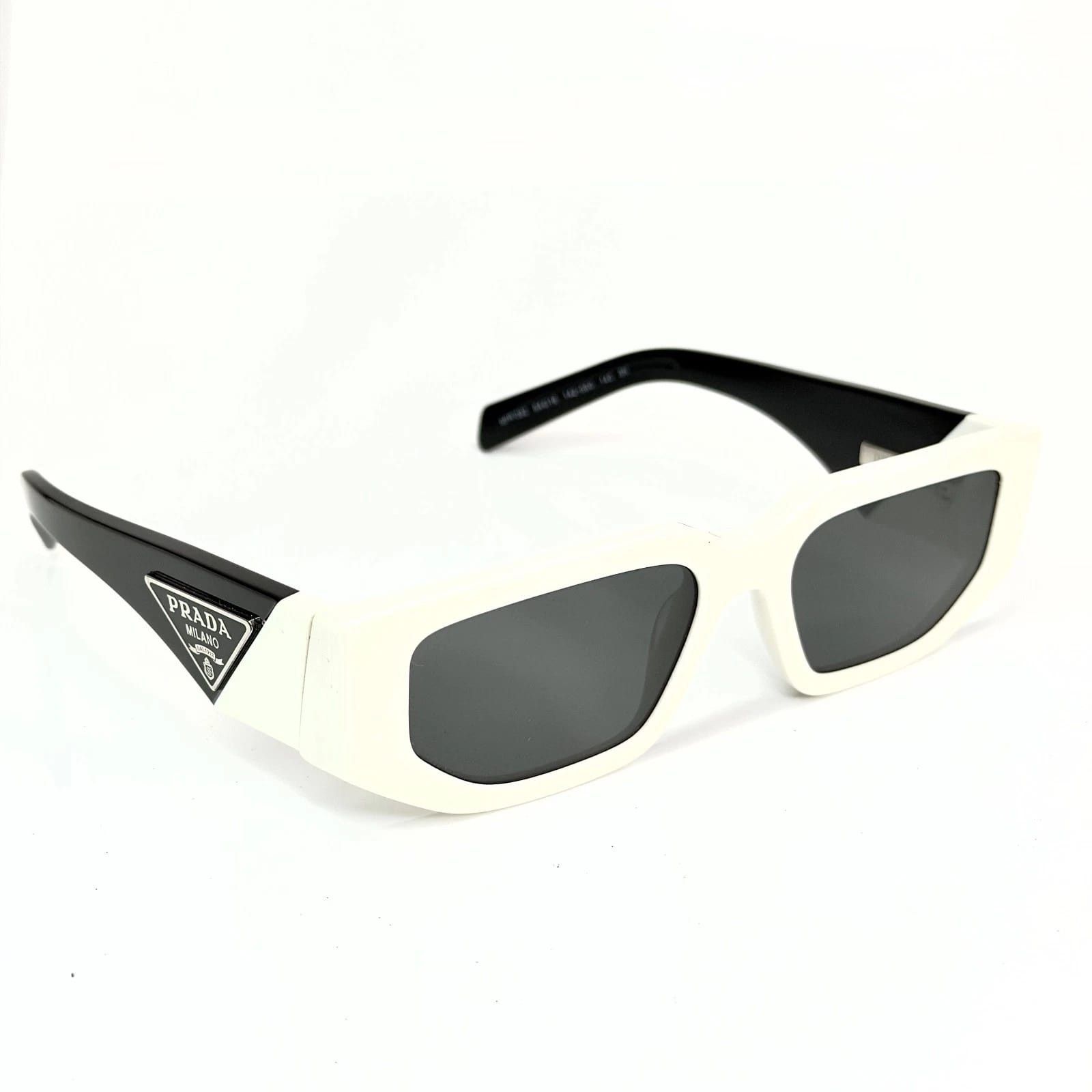 Prada PRADA PR09ZS SYMBOLE Black 09Z Fashion Statement Sunglasses Size ONE SIZE - 4 Thumbnail