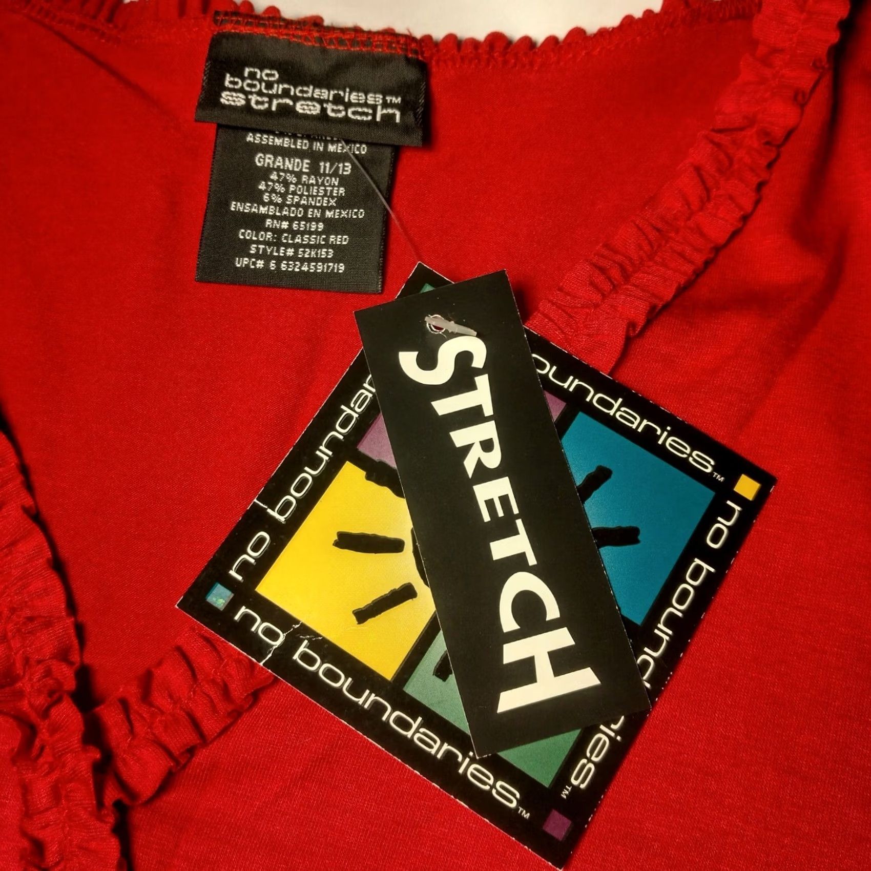 Vintage VINTAGE No Boundaries Long Sleeve Knit Top Shirt Red L Ruffle V-Neck NOS Y2K Woman Women Size L / US 10 / IT 46 - 7 Thumbnail