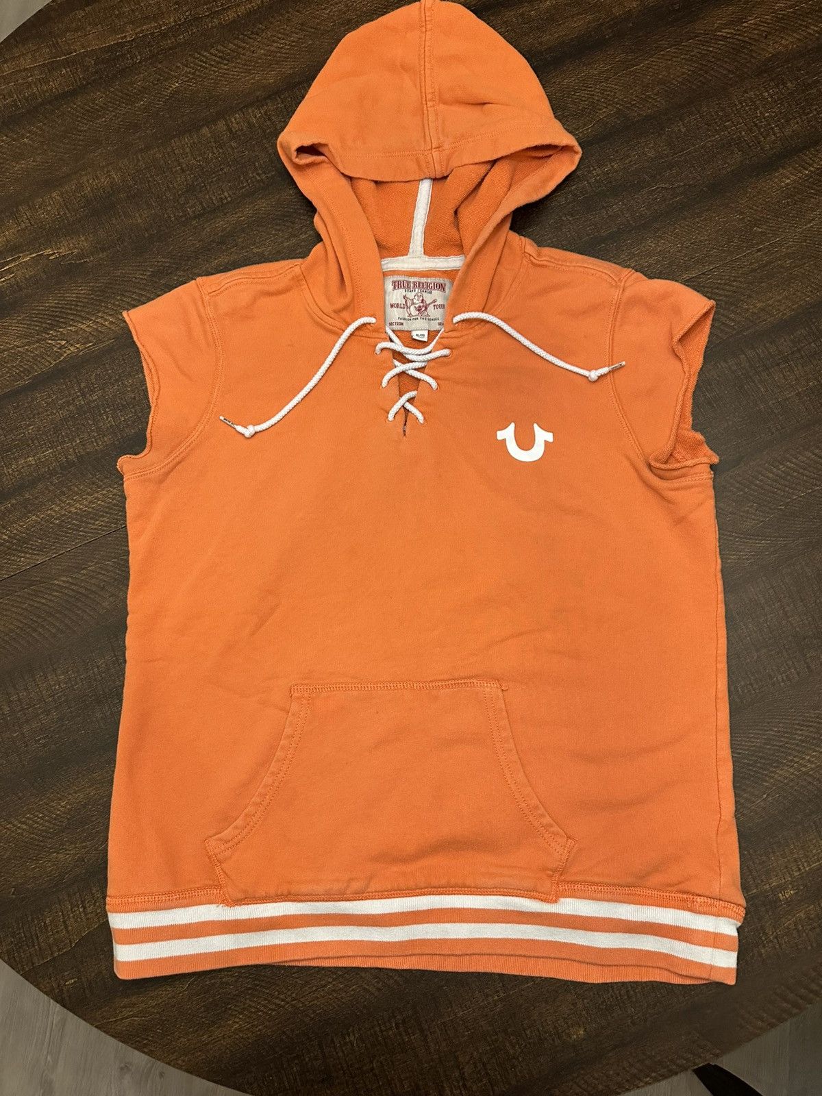 True Religion TRUE RELIGION MEN'S LACE UP SLEEVELESS HOODIE-SIZE XL Size US XL / EU 56 / 4 - 3 Thumbnail