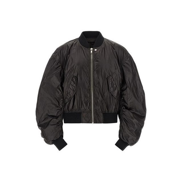RICK OWENS Temple Secchia Flight Black Bomber Jacket New & A