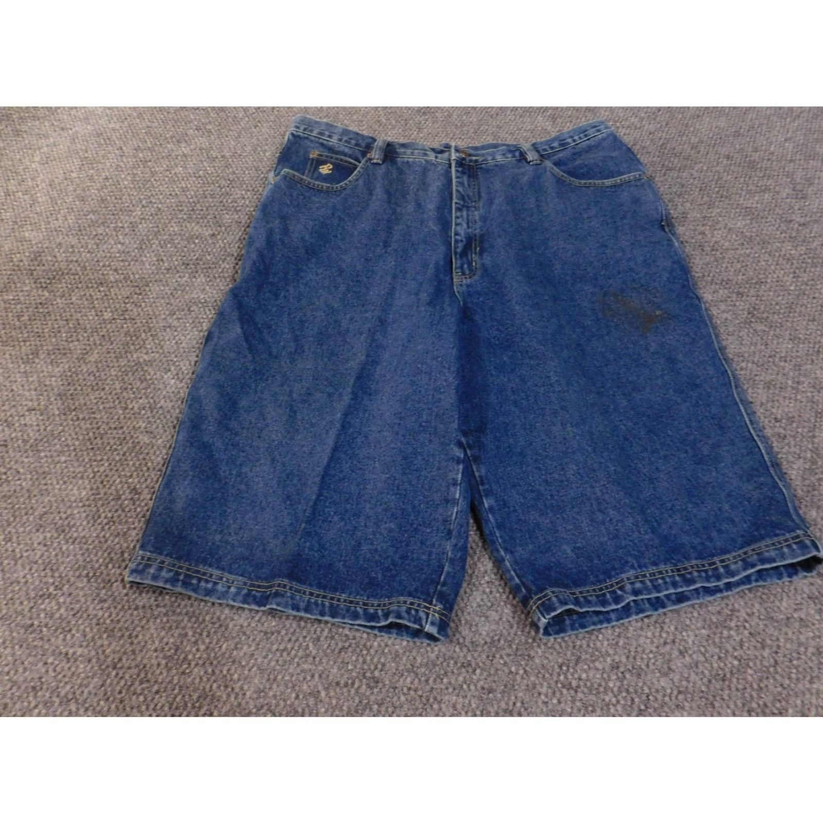 Rocawear Rocawear Shorts Mens 42 Blue Denim Baggy Hip Hop Jean Carpenter Embroidered Logo Size US 42 / EU 58 - 2 Thumbnail