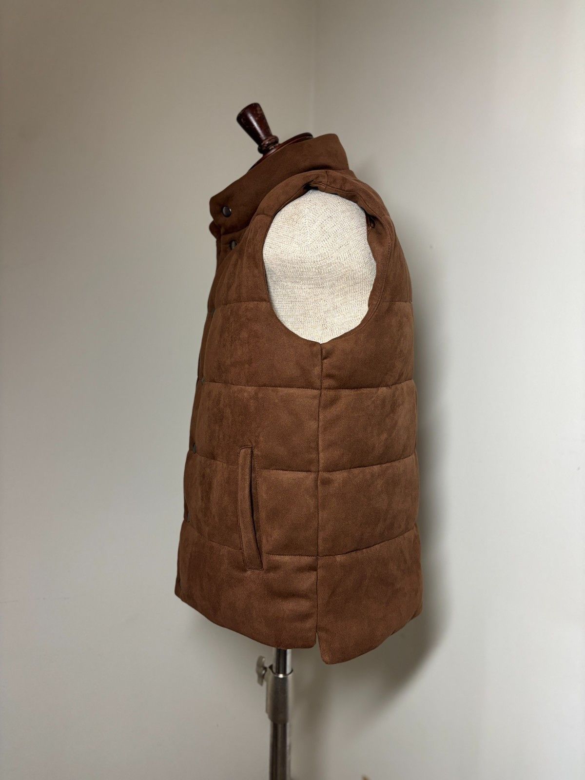 Other NET Quilted Padded Brown Vest Puffer Men's M 4-6690 NWOT Size US M / EU 48-50 / 2 - 6 Thumbnail