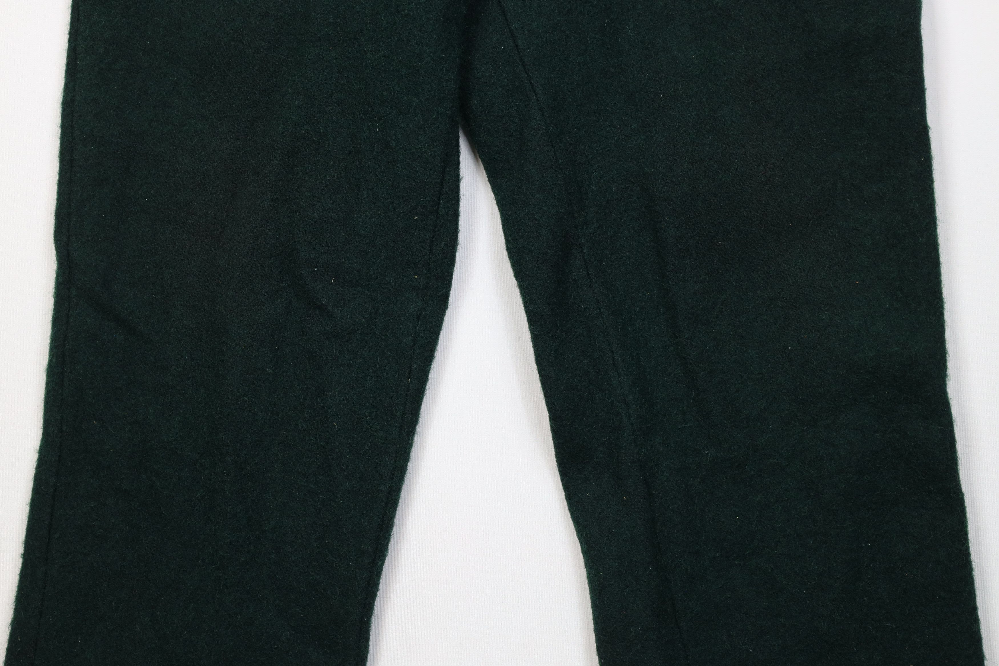 Vintage Vintage 70s Streetwear Wool Wide Leg Pants Green USA Size US 34 / EU 50 - 3 Thumbnail