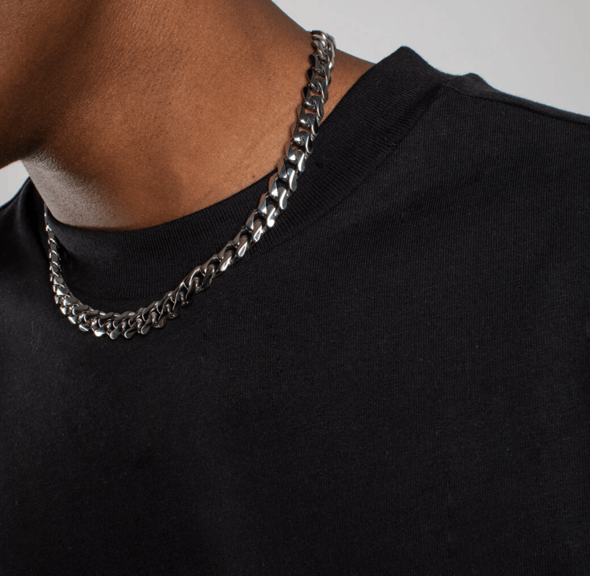 Jewelry Seams Cuban Link Necklace Stainless Steel Size ONE SIZE - 2 Thumbnail