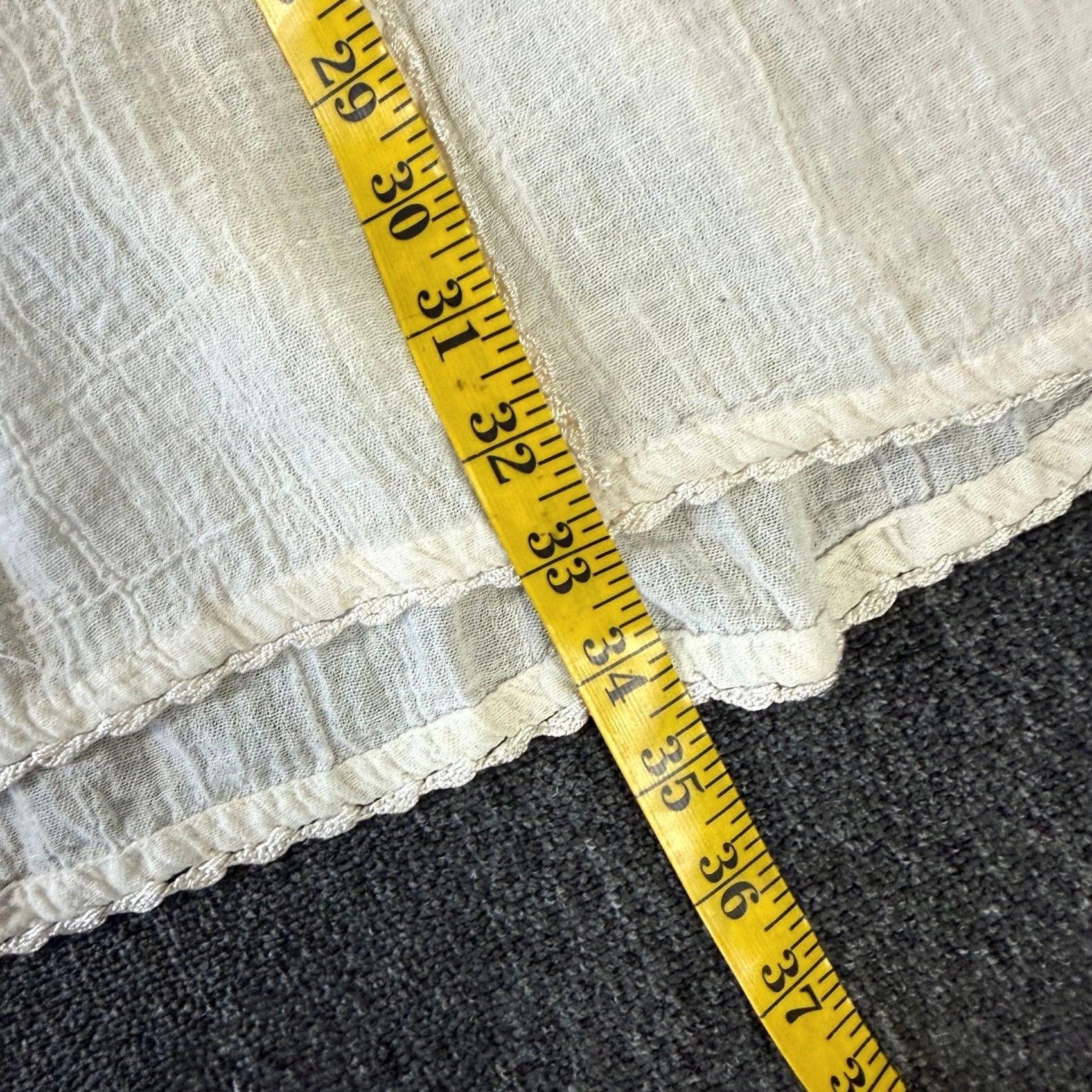 Vintage VINTAGE Y2K Cottagecore Boho Beige Cream Medieval Midi Flowy Skirt Women's Large Skirt Midi A-Line Womens Girls Size 36" / US 14 / IT 50 - 4 Thumbnail