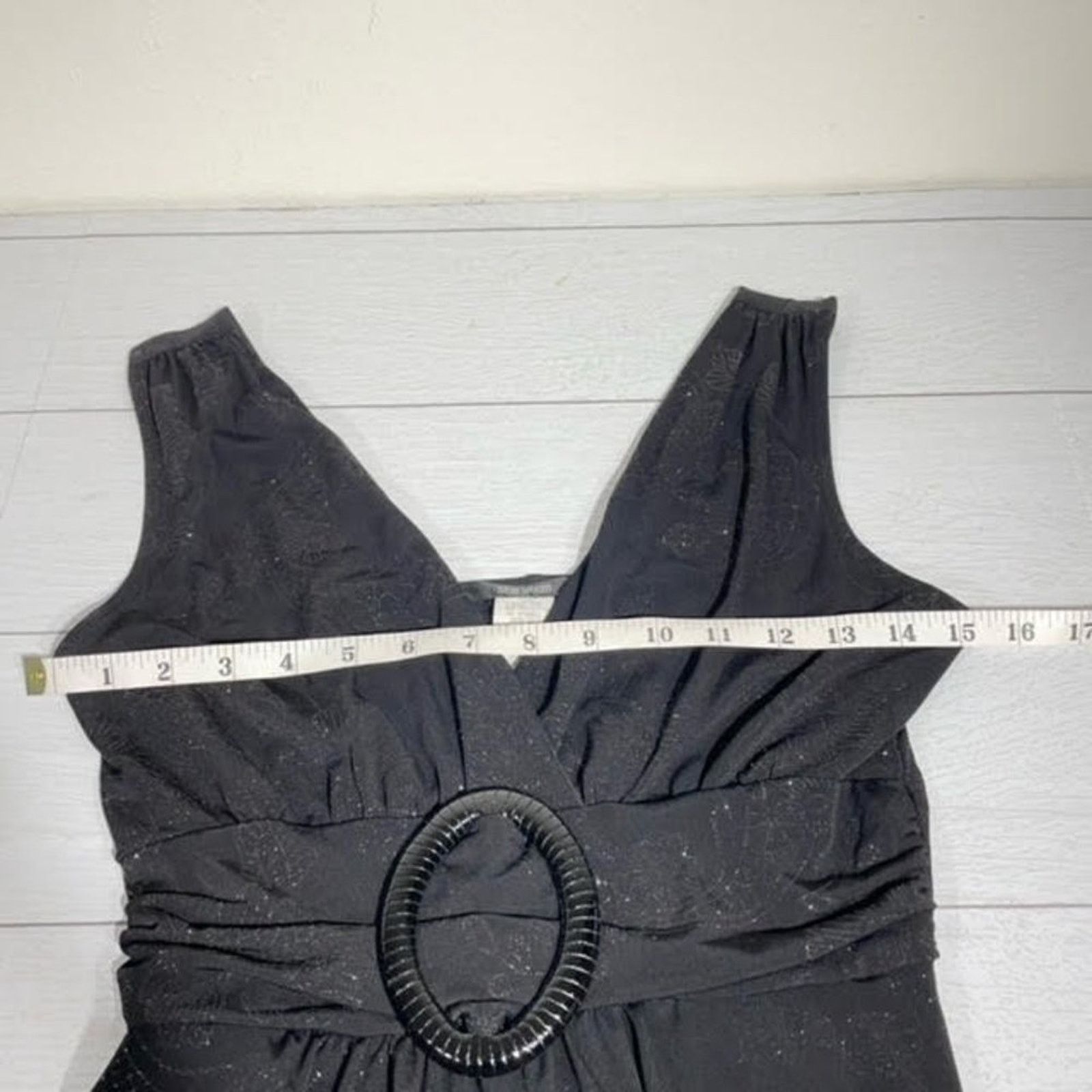 Other Star Vixen Black Silver Shimmer Flower Retro A Line Dress Size M / US 6-8 / IT 42-44 - 5 Thumbnail