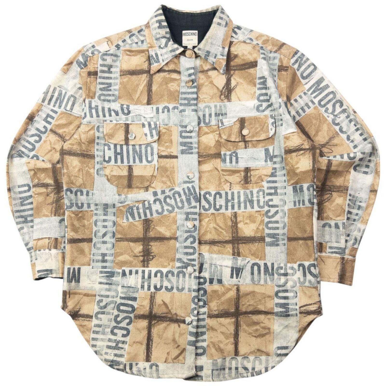 Moschino Vintage 2000s Moschino Jeans Tape Check Wool Shirt Size M Size US M / EU 48-50 / 2 - 1 Thumbnail