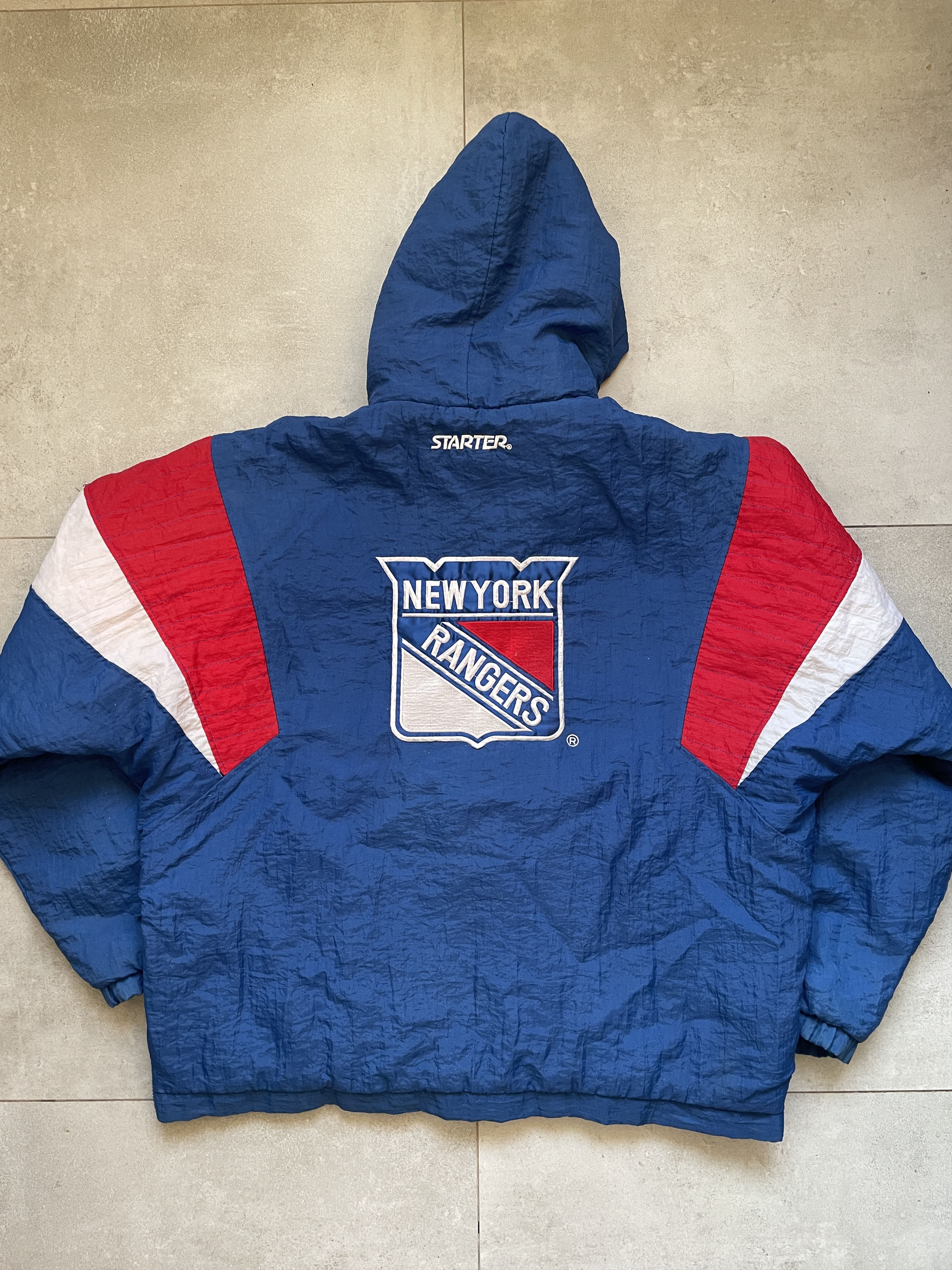 Starter VINTAGE 90S STARTER NEW YORK RAIDERS BLUE RED NHL JACKET Size US XL / EU 56 / 4 - 2 Thumbnail