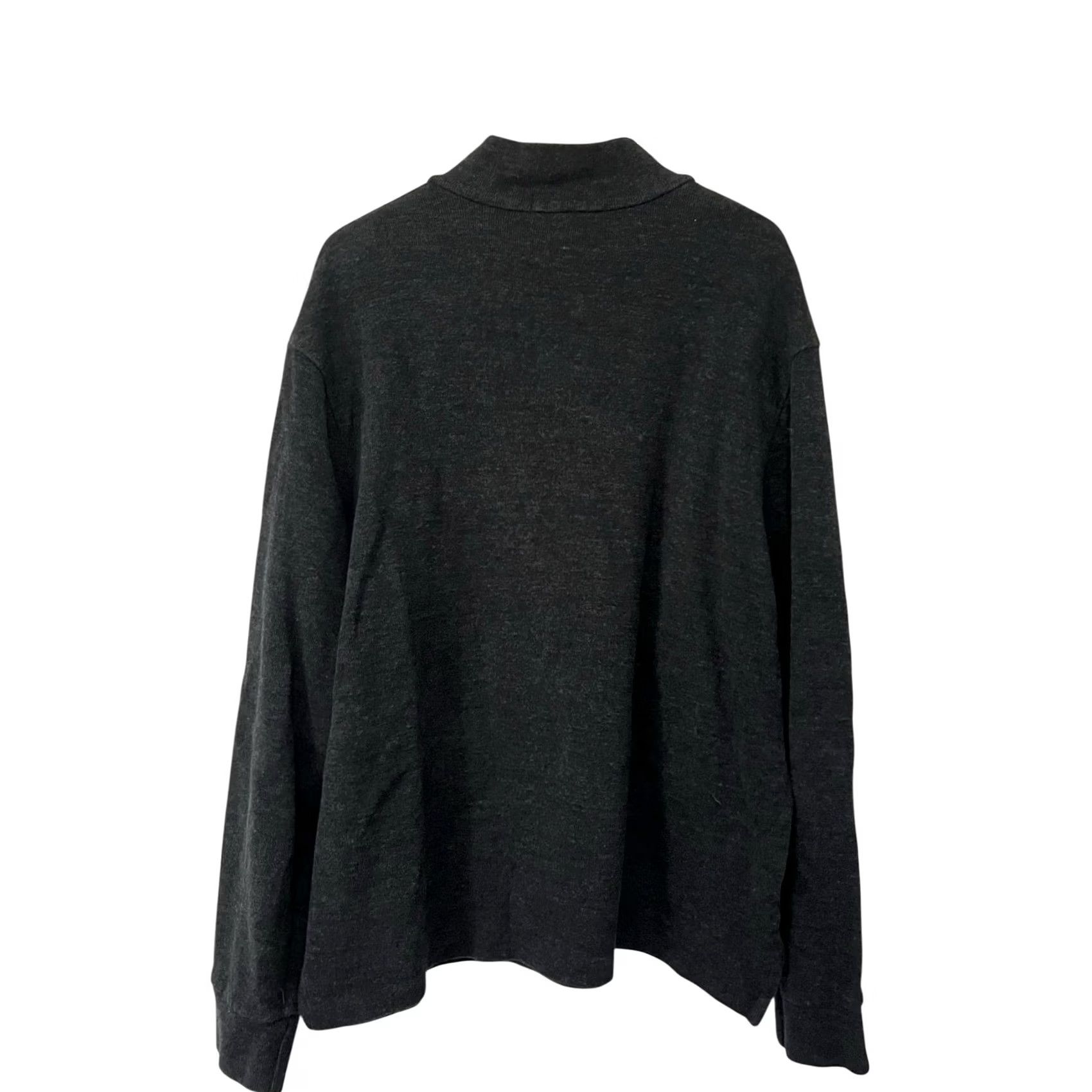 Polo Ralph Lauren Polo Ralph Lauren Men’s XL 1/4 Zip Pullover Leather & Buttons 100% Cotton Gray Knit Sweater Mock Neck Mens Size US XL / EU 56 / 4 - 4 Thumbnail