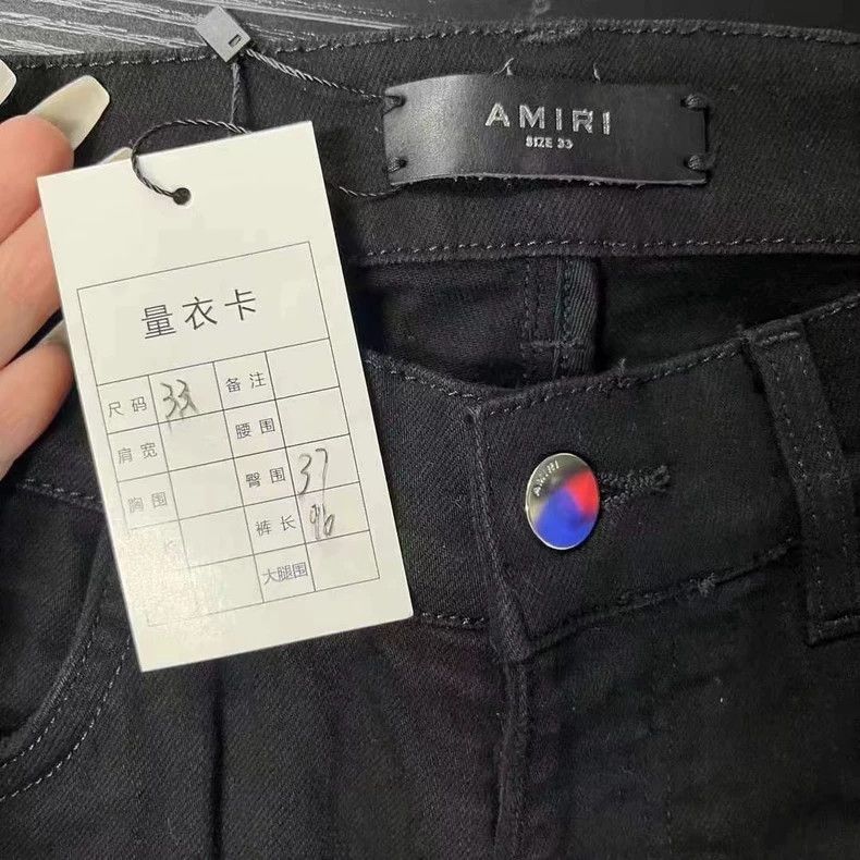 Amiri Amiri Black oil painting patch jeans 2501-Nextarrow Size US 33 - 4 Thumbnail