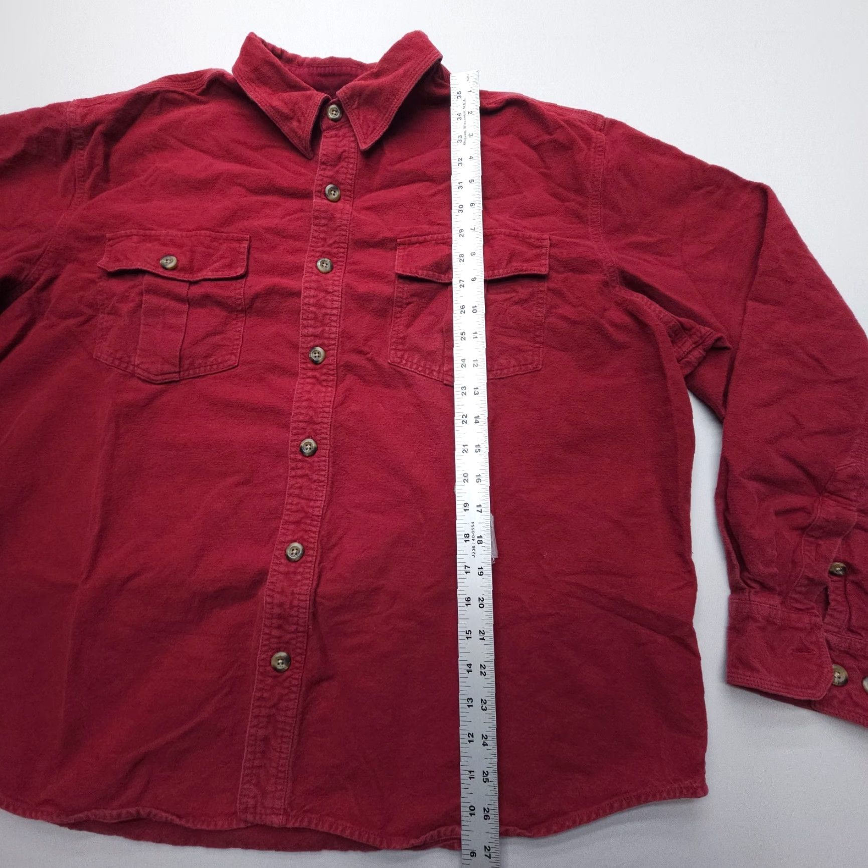 Eddie Bauer VINTAGE Eddie Bauer Shirt Mens XL Red Chamois Heavy Flannel Button-Up 90s Outdoor Workwear 3 Pocket Heavyweight Casual Size US XL / EU 56 / 4 - 6 Thumbnail