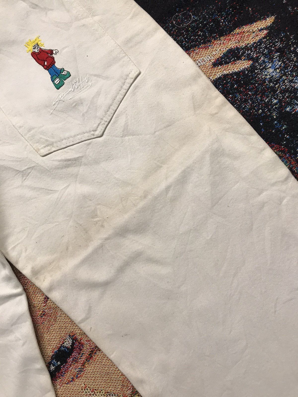 Vintage Vintage hip hop big pocket embroidered baggy denim Size US 36 / EU 52 - 14 Thumbnail