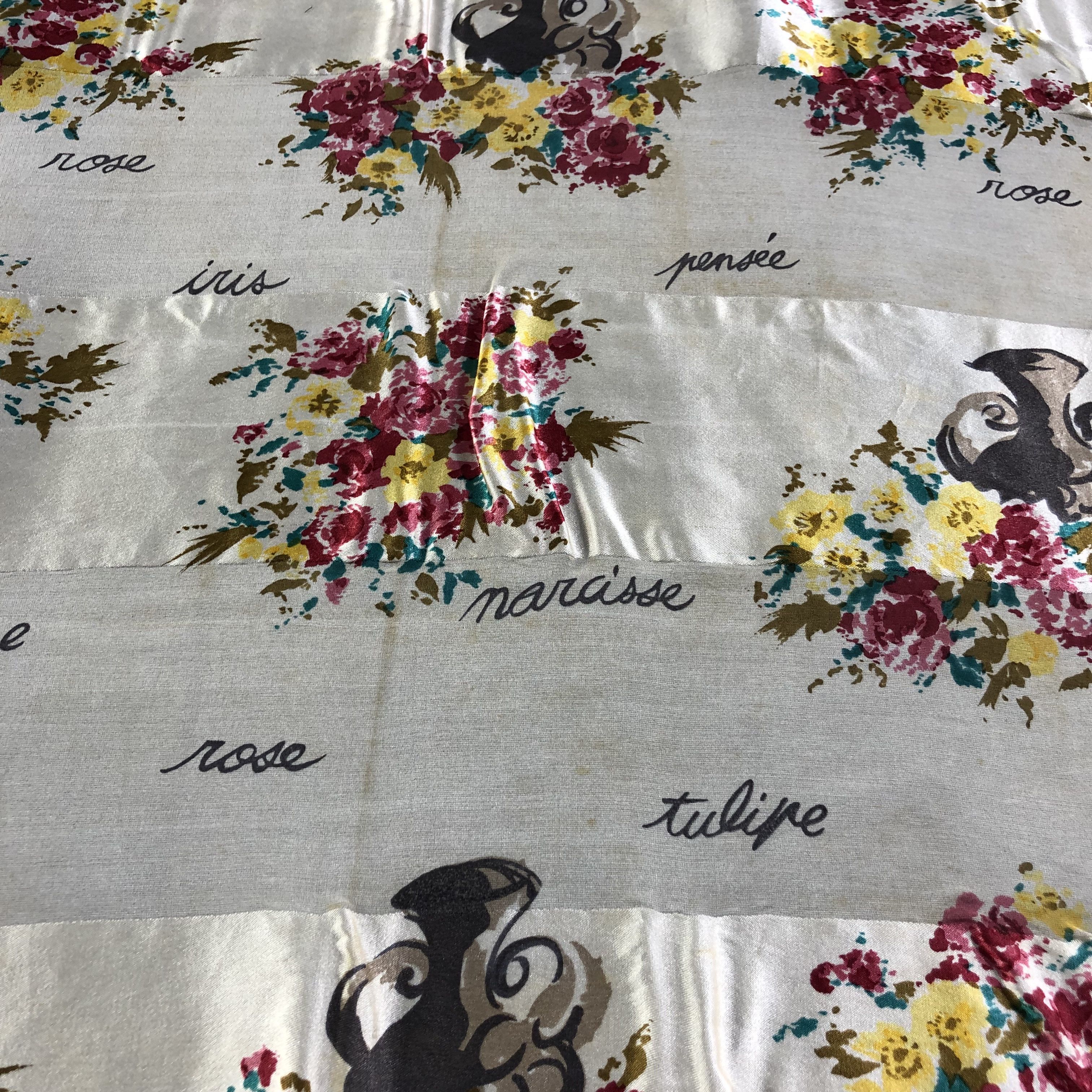 Pierre Balmain Pierre Balmain Floral Slit Thread Silk Scarf M453 Size ONE SIZE - 10 Thumbnail