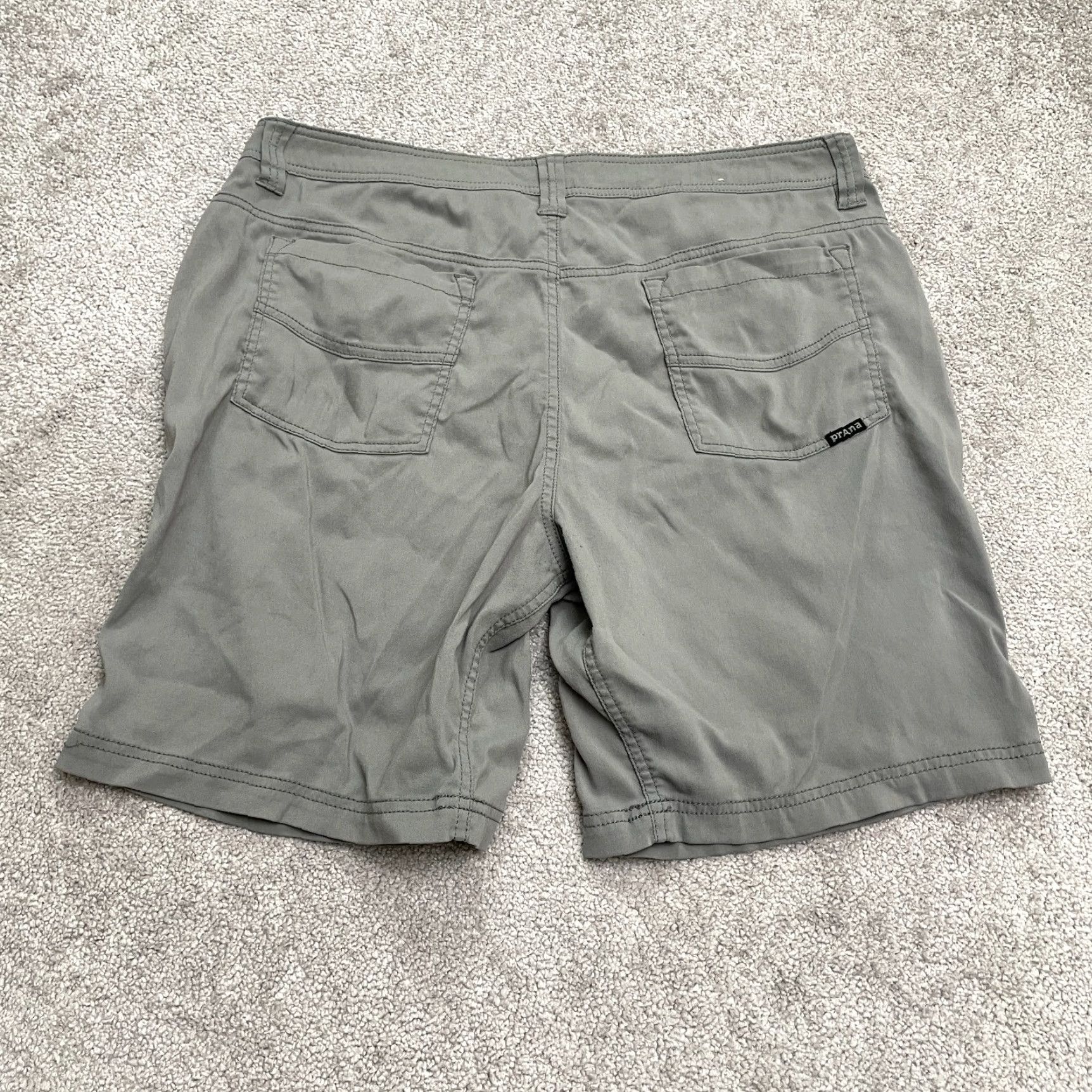 Prana VINTAGE Prana Men's Trail Shorts Chino Casual Travel Microfiber 9-Inch Inseam Gray Size US 35 - 2 Thumbnail