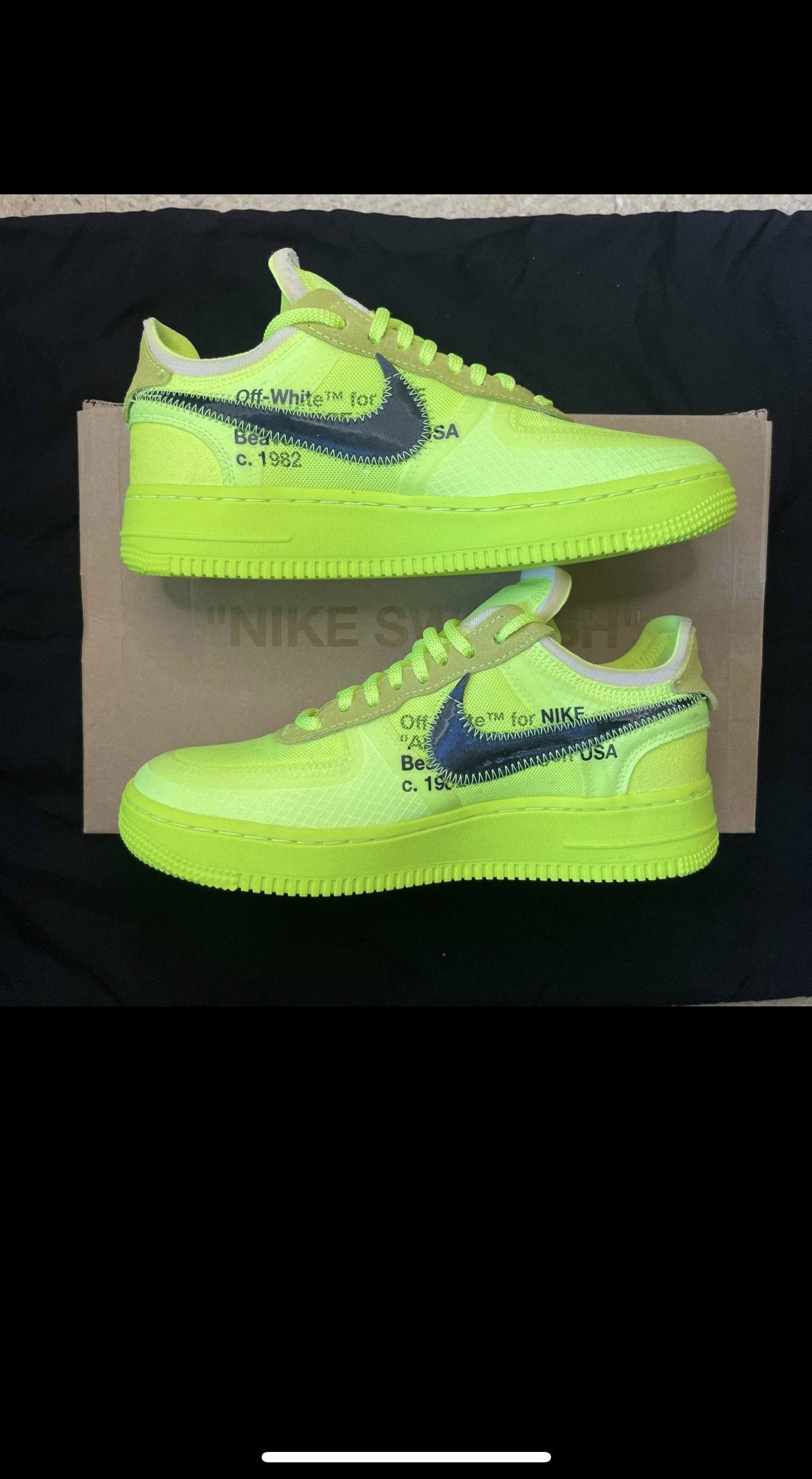 Nike off white air force 1 volt fake vs real hot sale