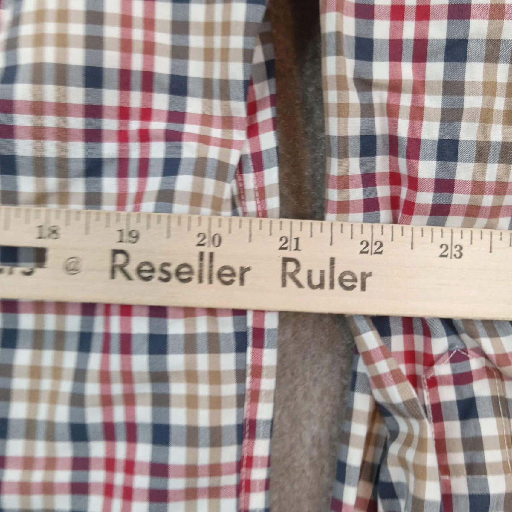 Jos. A. Bank Jos A Bank Shirt Mens Medium White Red Blue Plaid Button Up Traveler Tailored Size US M / EU 48-50 / 2 - 4 Thumbnail