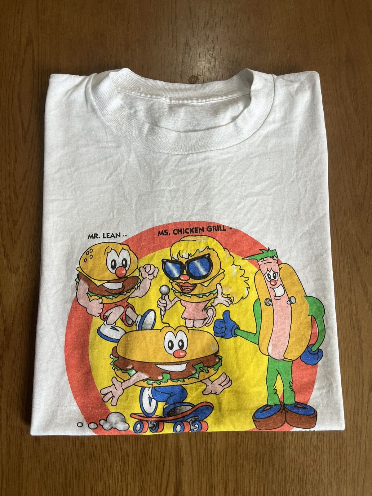 Junk Food Vintage HARKER’S 4 Major Food Dudes Charactor 90’s Tshirt Size US XL / EU 56 / 4 - 1 Thumbnail