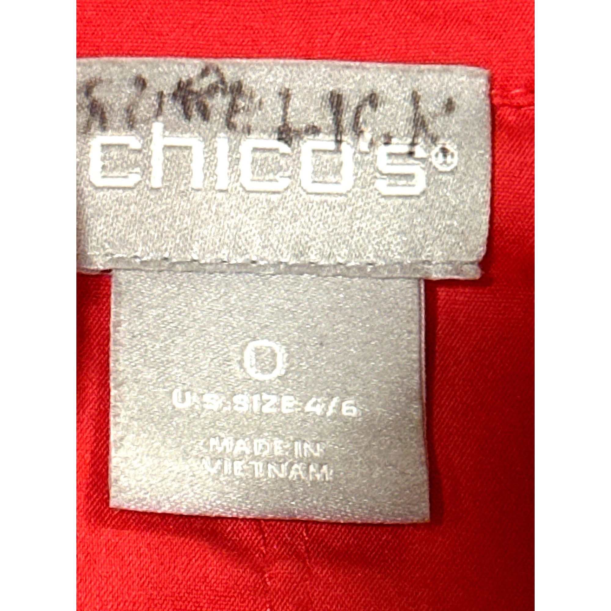 Chicos Chicos Poplin Bow and Grommet Detail Tunic Size S / US 4 / IT 40 - 9 Thumbnail