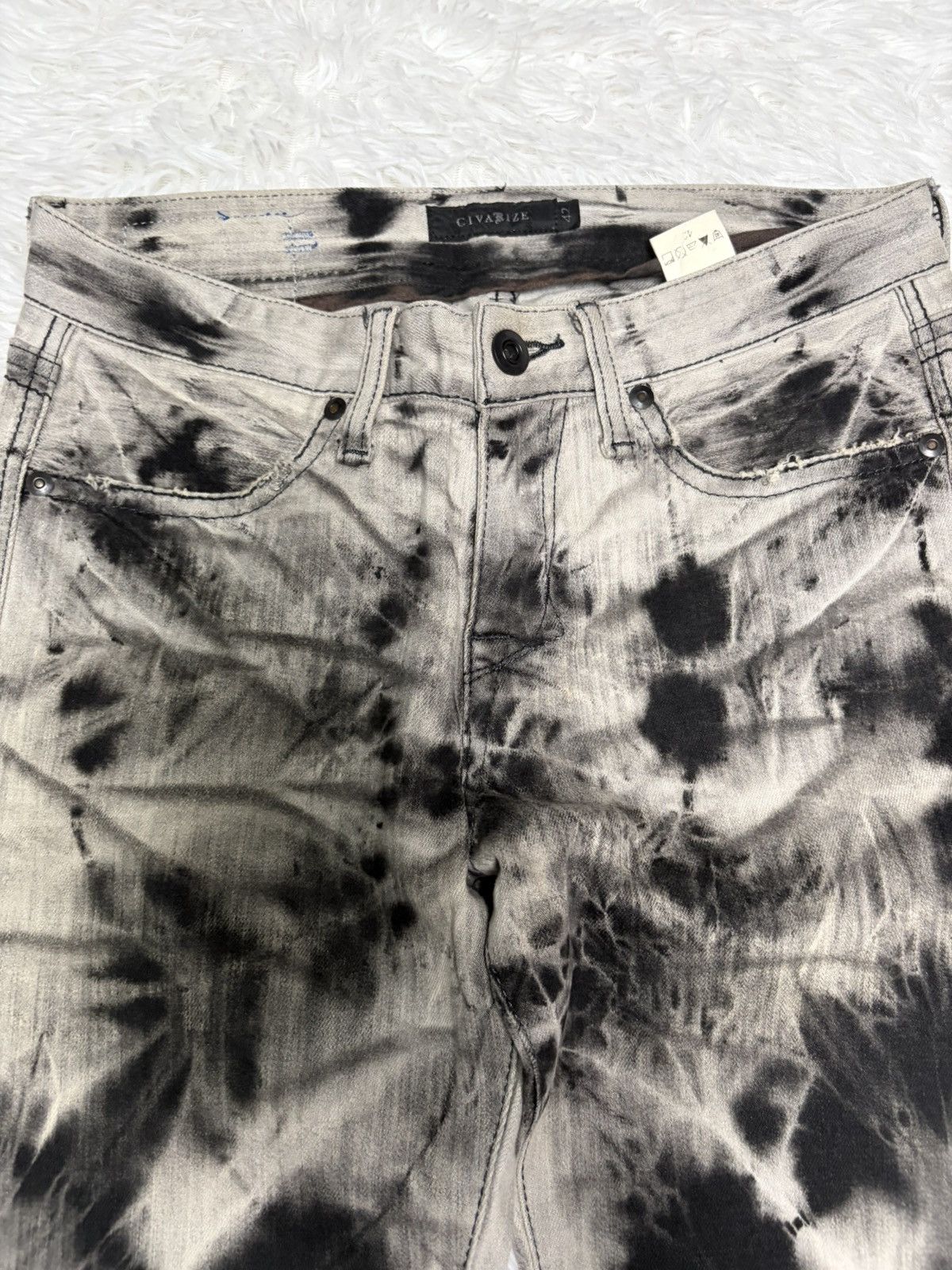 CIVARIZE Rare Civarize barbwire tiedye abstract jeans Size US 29 - 3 Thumbnail