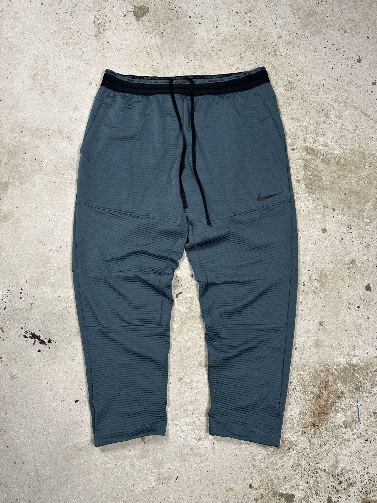 Nike × Vintage Vintage Nike Baggy Track Pants Swoosh rare Size US 35 - 1 Thumbnail