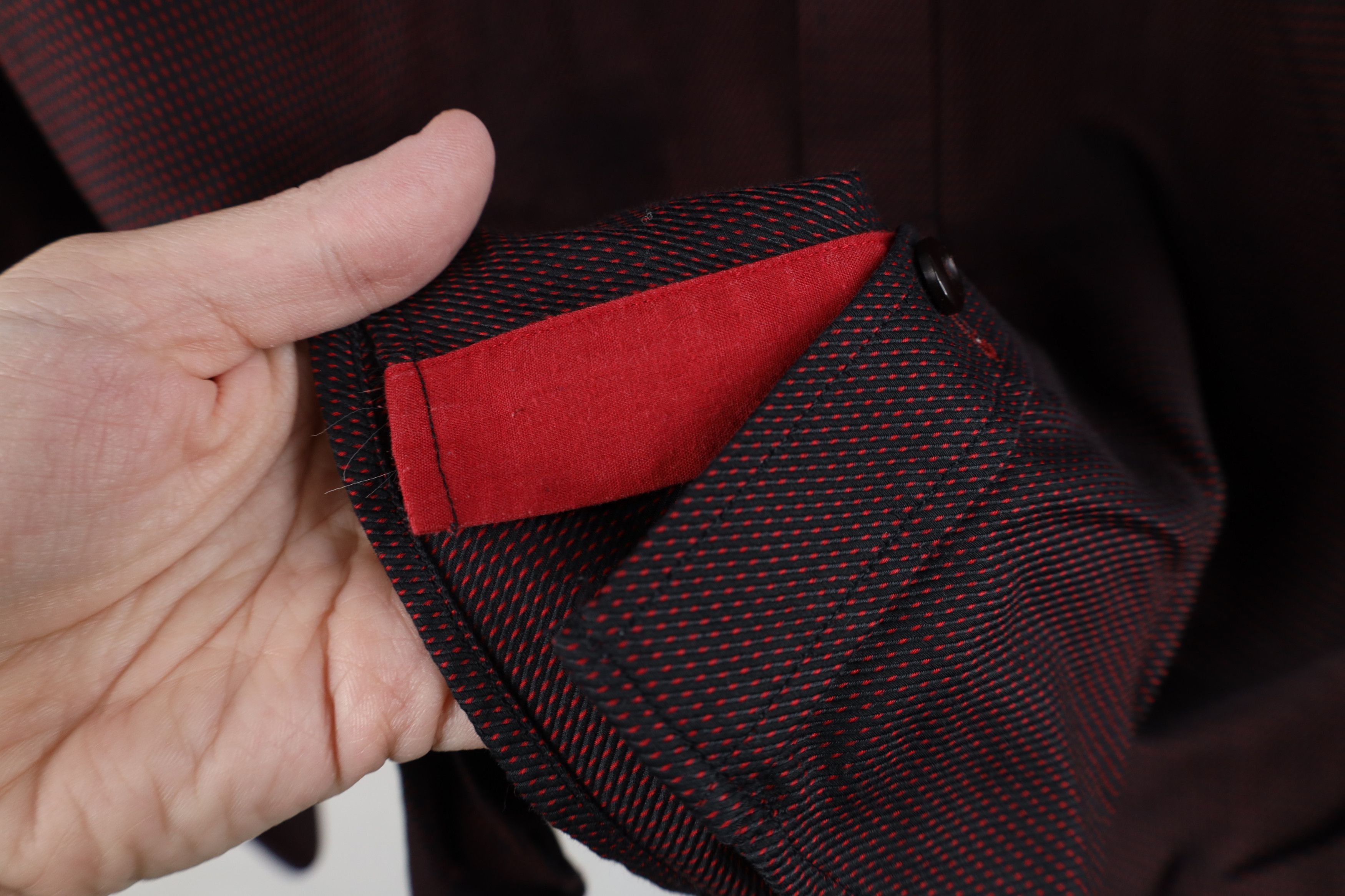 Vintage Horst Distressed Polka Dot Collared Button Shirt Red Cotton Size US M / EU 48-50 / 2 - 5 Thumbnail