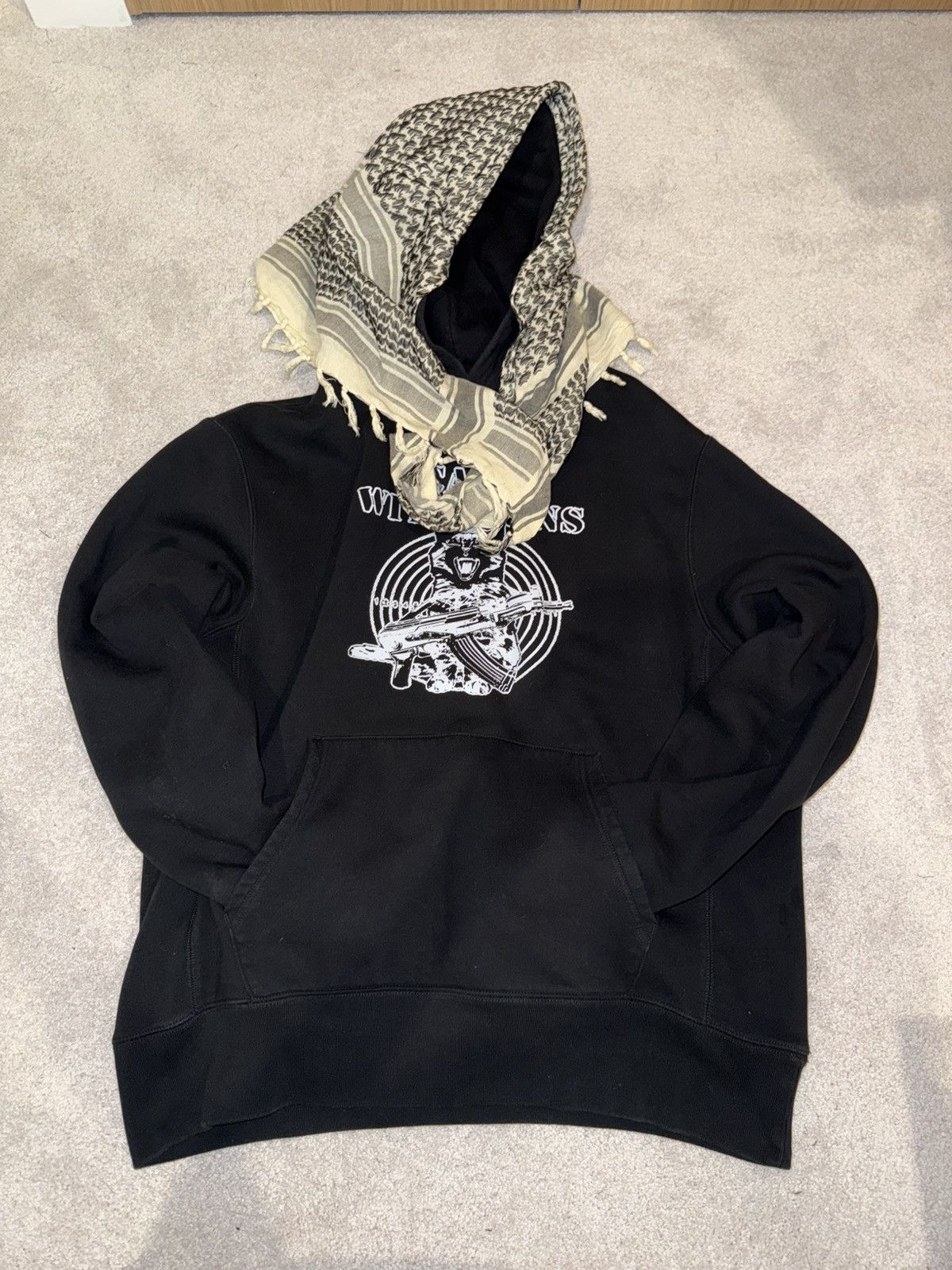 Grimykids Grimykids ‘Cats With Guns’ Keffiyeh Hoodie Size US M / EU 48-50 / 2 - 2 Thumbnail